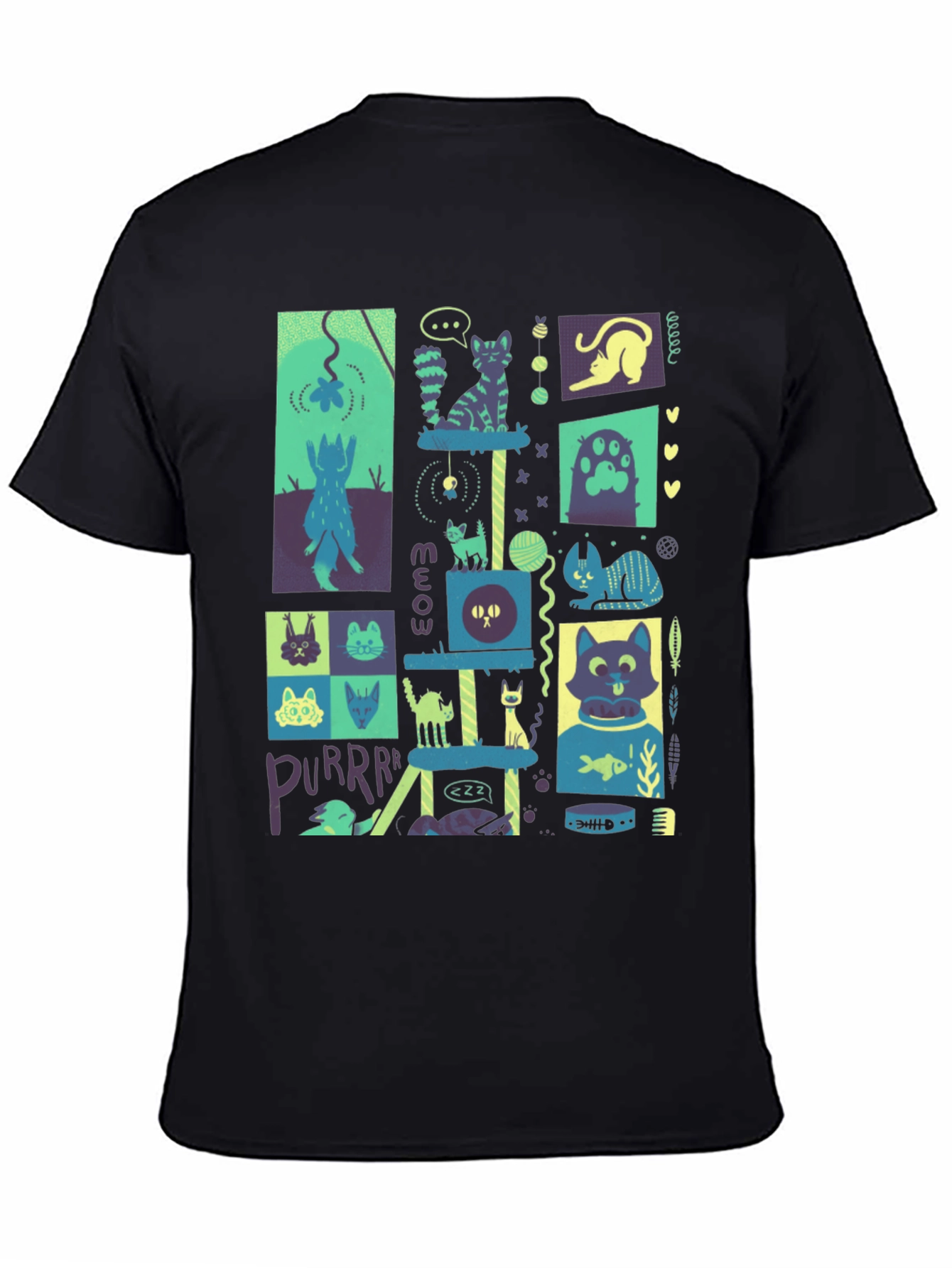 Cool Cats T-Shirt | Whimsical Feline Graphic Tee