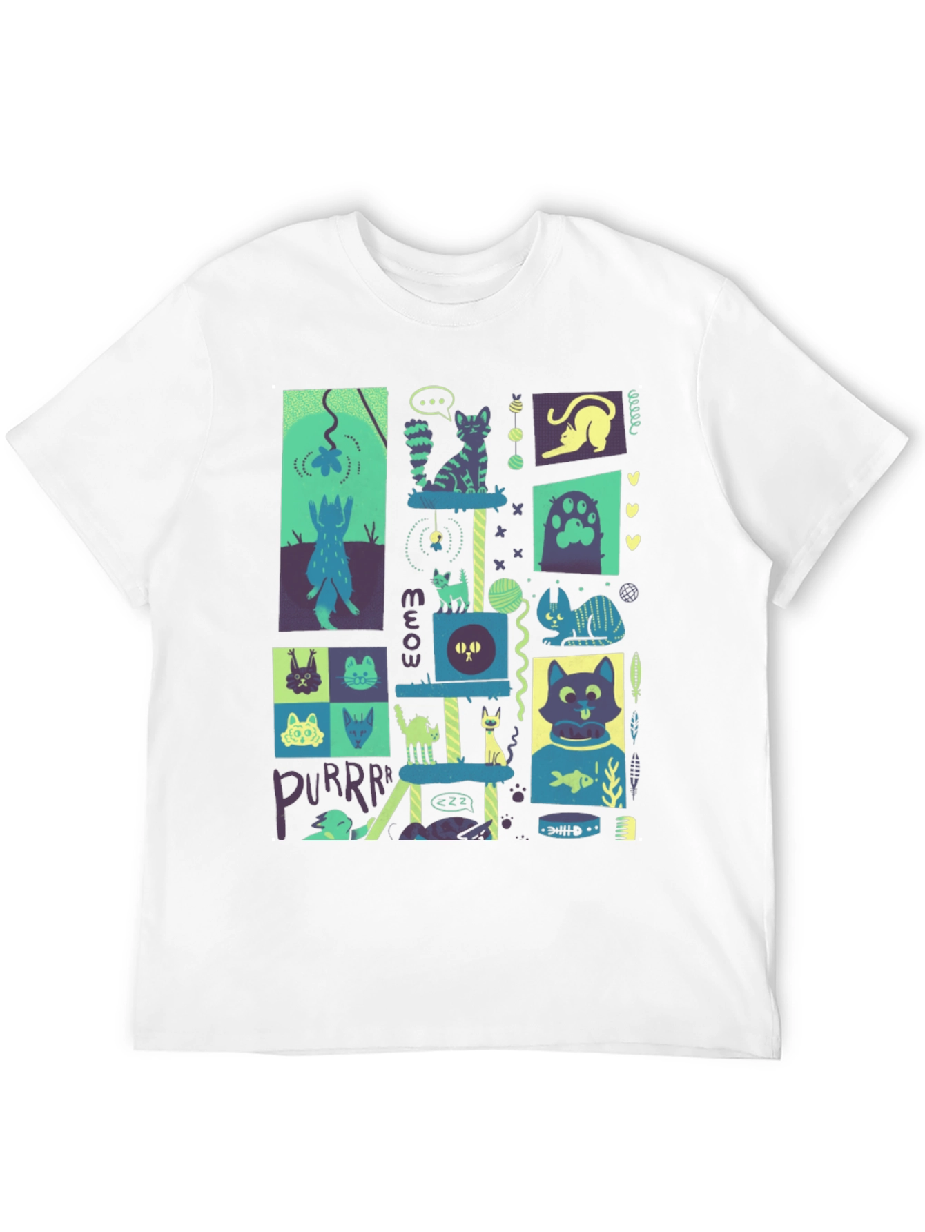 Cool Cats T-Shirt | Whimsical Feline Graphic Tee