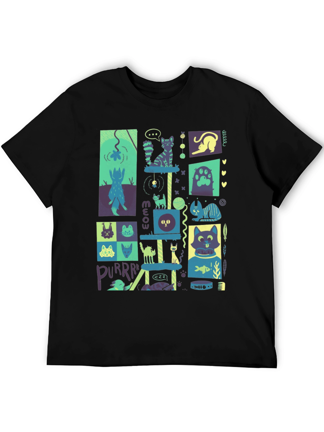 Cool Cats T-Shirt | Whimsical Feline Graphic Tee