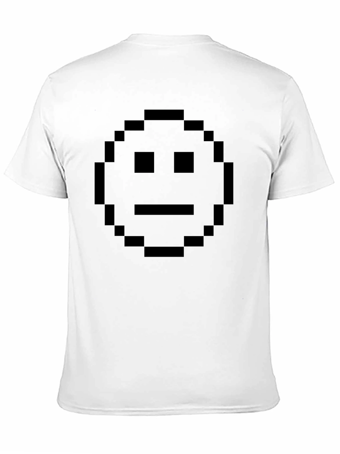 Pixelated Face Black T-Shirt