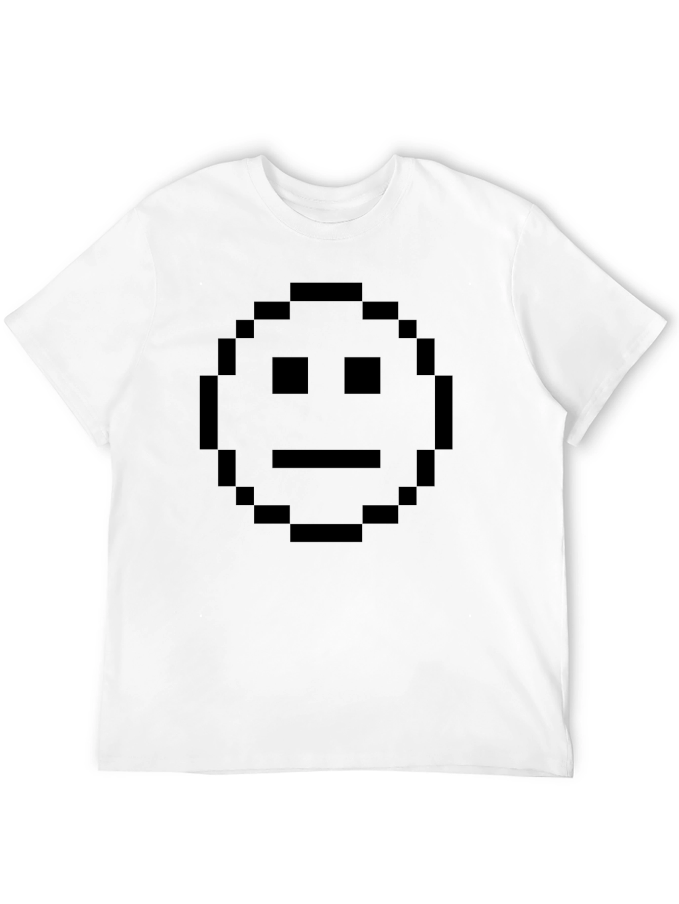 Pixelated Face Black T-Shirt