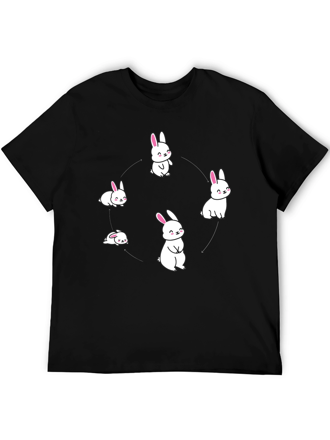 Rabbit Cycle Graphic Tee - Cute Bunny T-Shirt