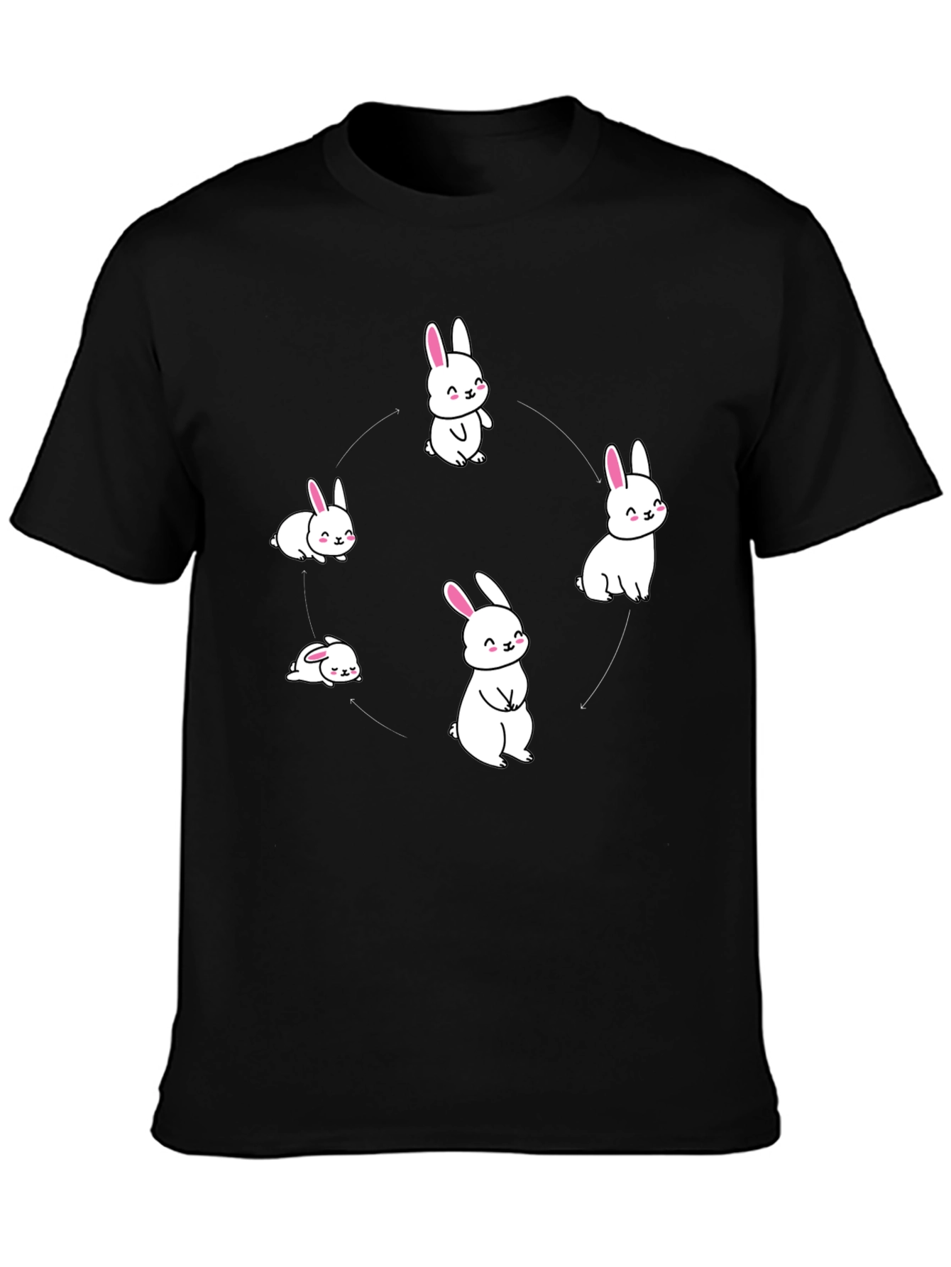 Rabbit Cycle Graphic Tee - Cute Bunny T-Shirt
