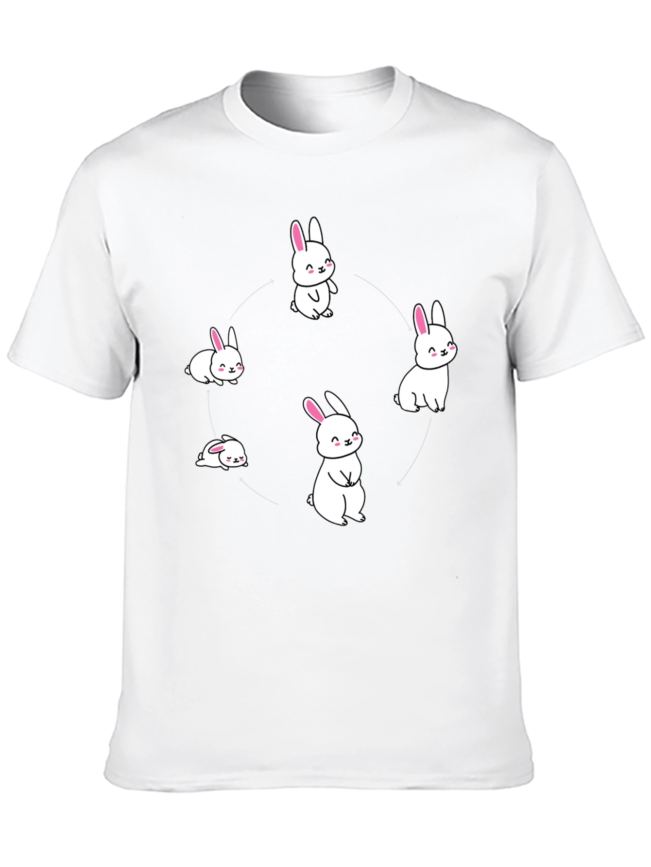 Rabbit Cycle Graphic Tee - Cute Bunny T-Shirt