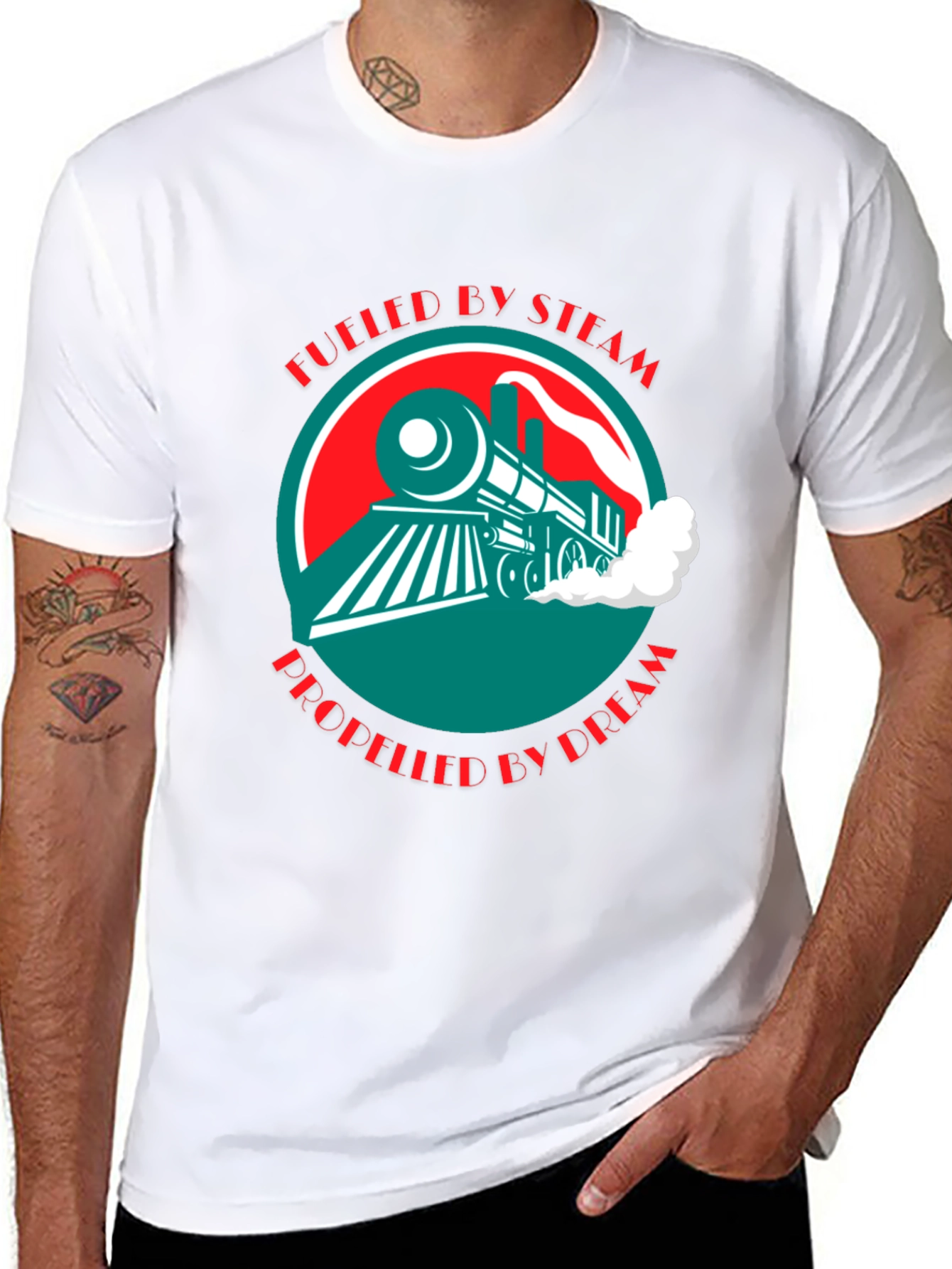 Fueled by Steam Train Graphic Tee
