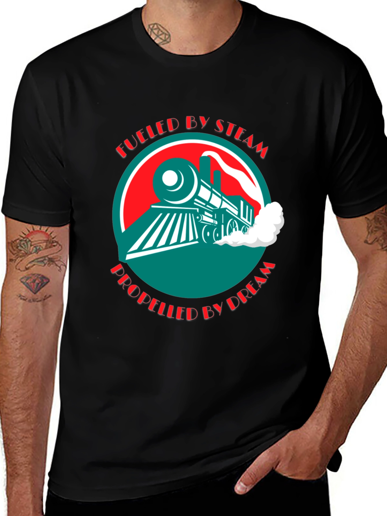 Fueled by Steam Train Graphic Tee