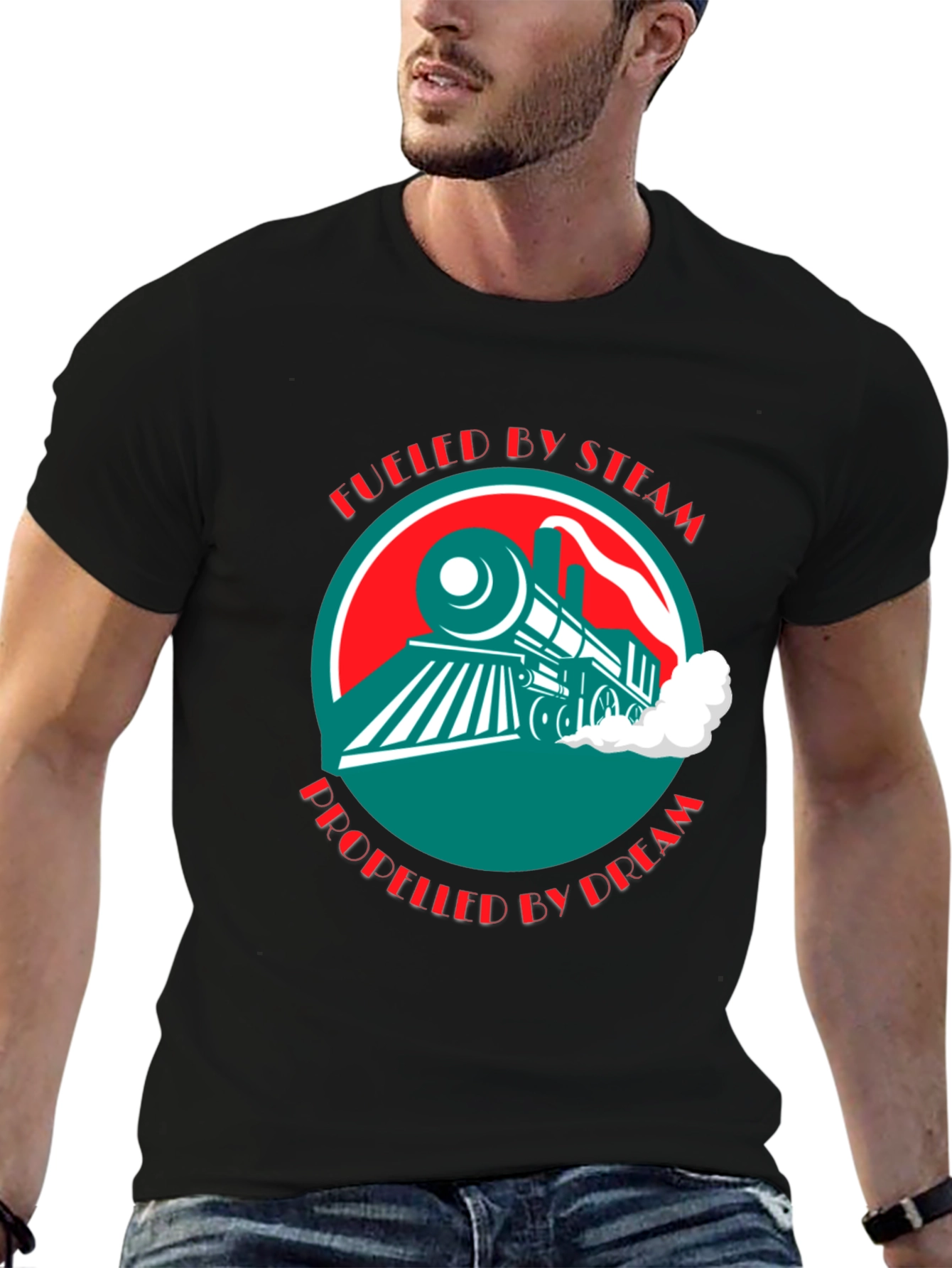 Fueled by Steam Train Graphic Tee