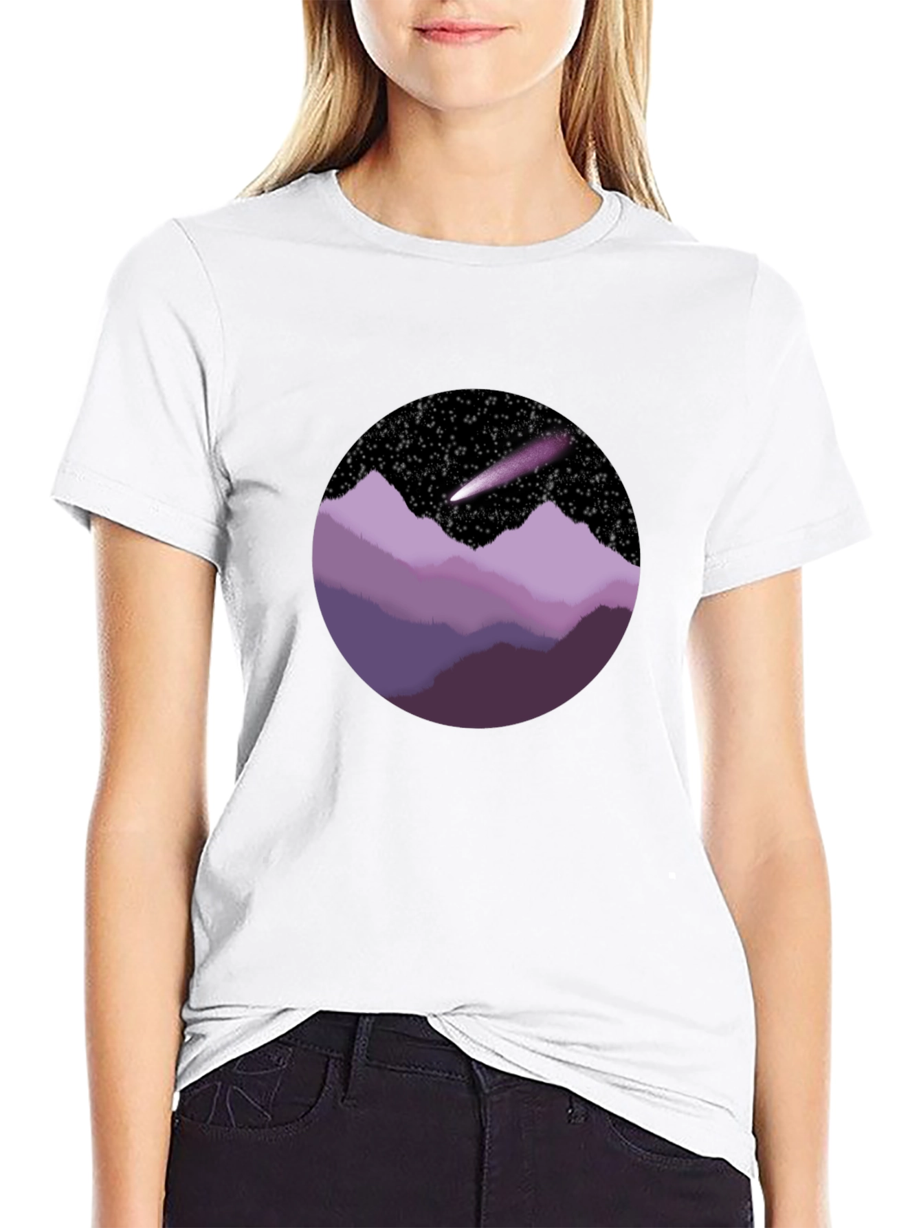 Cosmic Mountain Tee - Unique Graphic T-Shirt