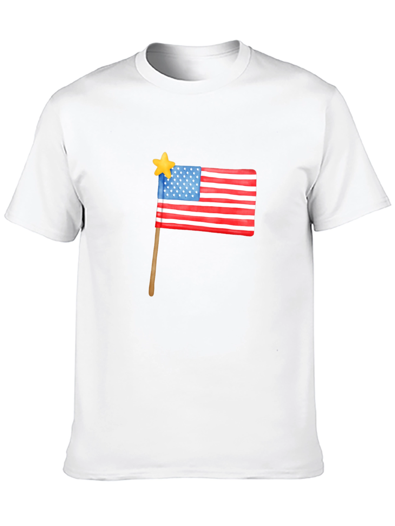 USA Flag Star Graphic T-Shirt