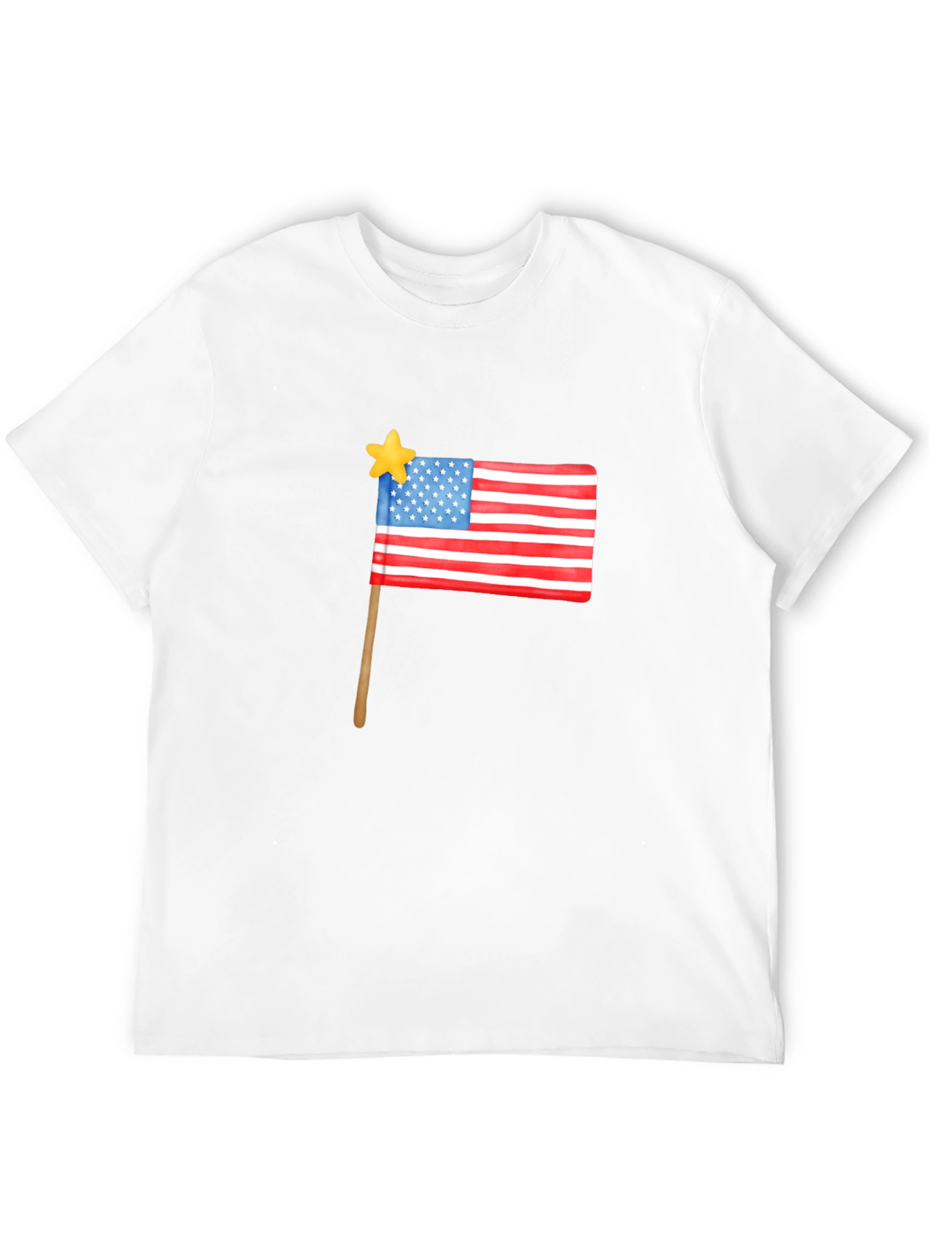 USA Flag Star Graphic T-Shirt