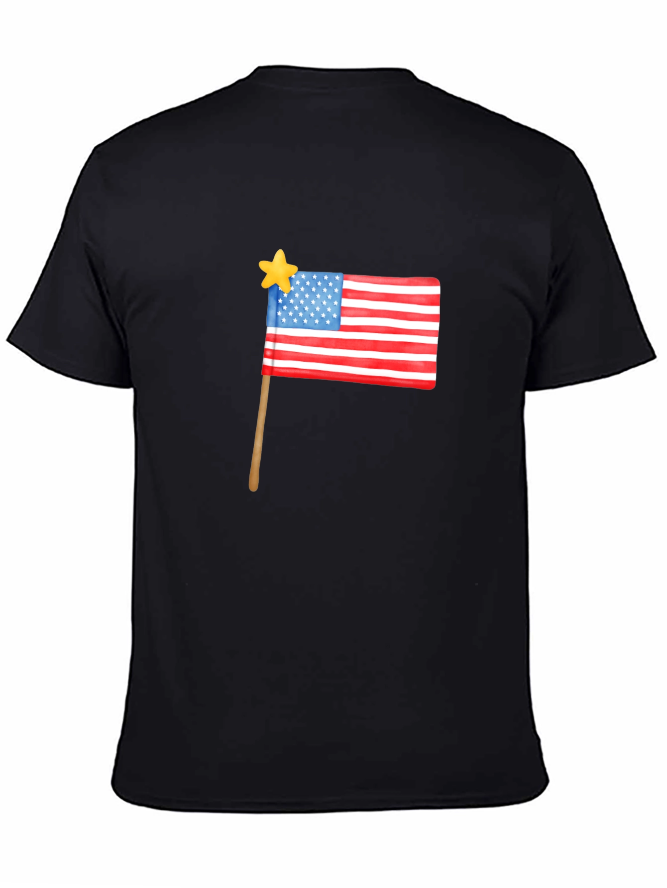 USA Flag Star Graphic T-Shirt