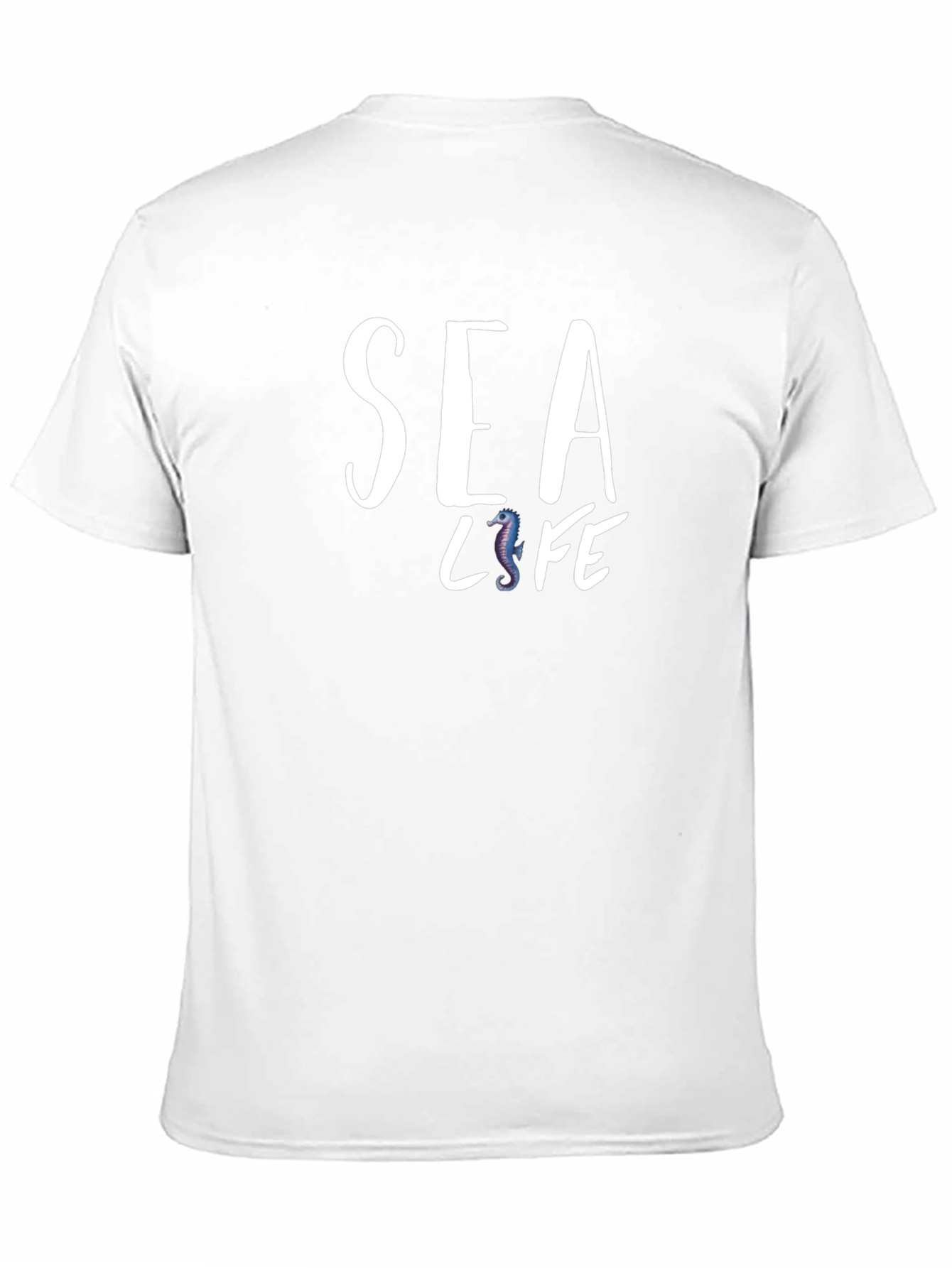 Sea Life Graphic Print Black T-Shirt