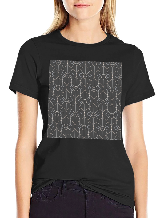 Geometric Pattern Black T-Shirt