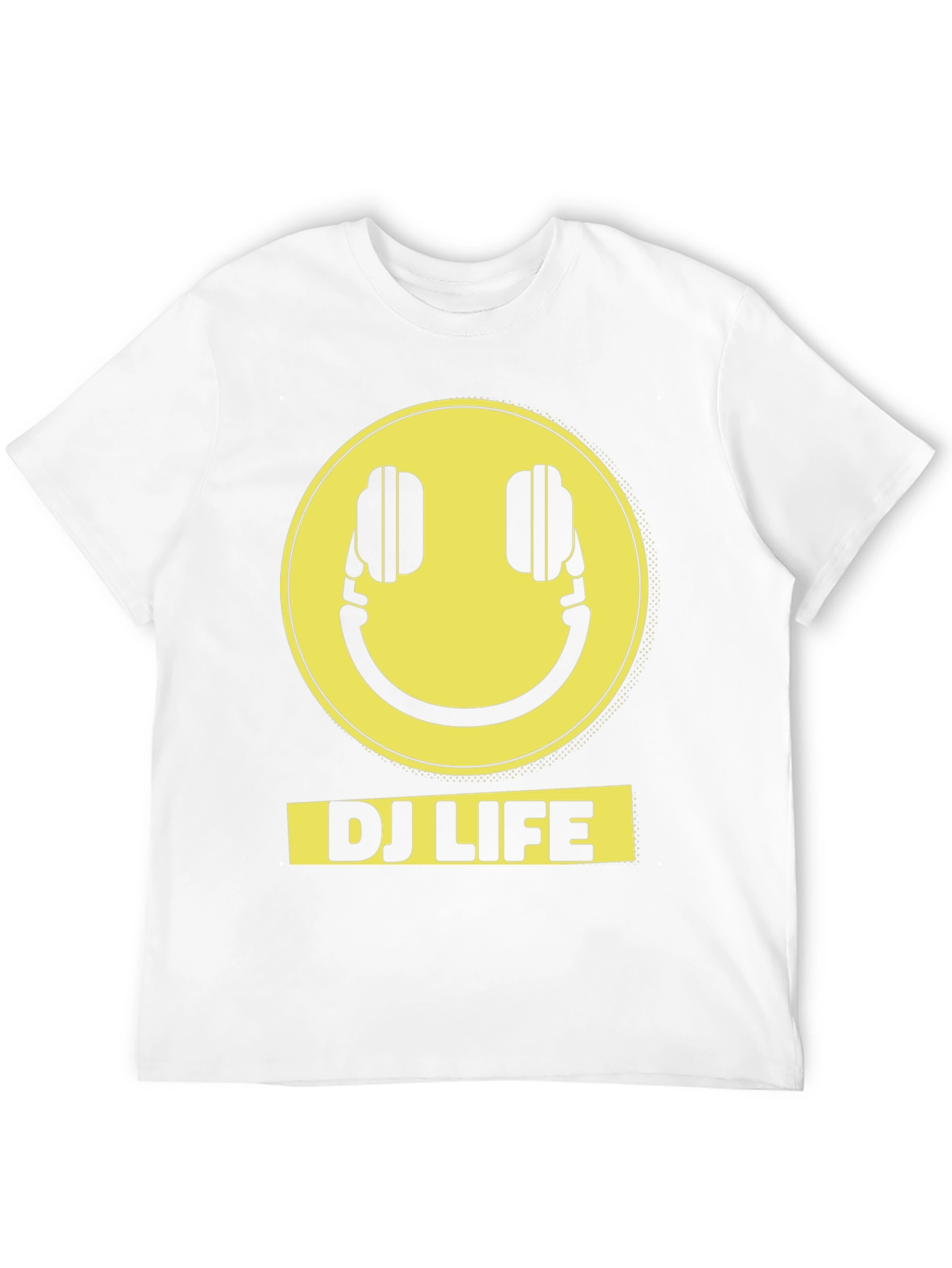 DJ Life Smiley Face Headphones T-Shirt