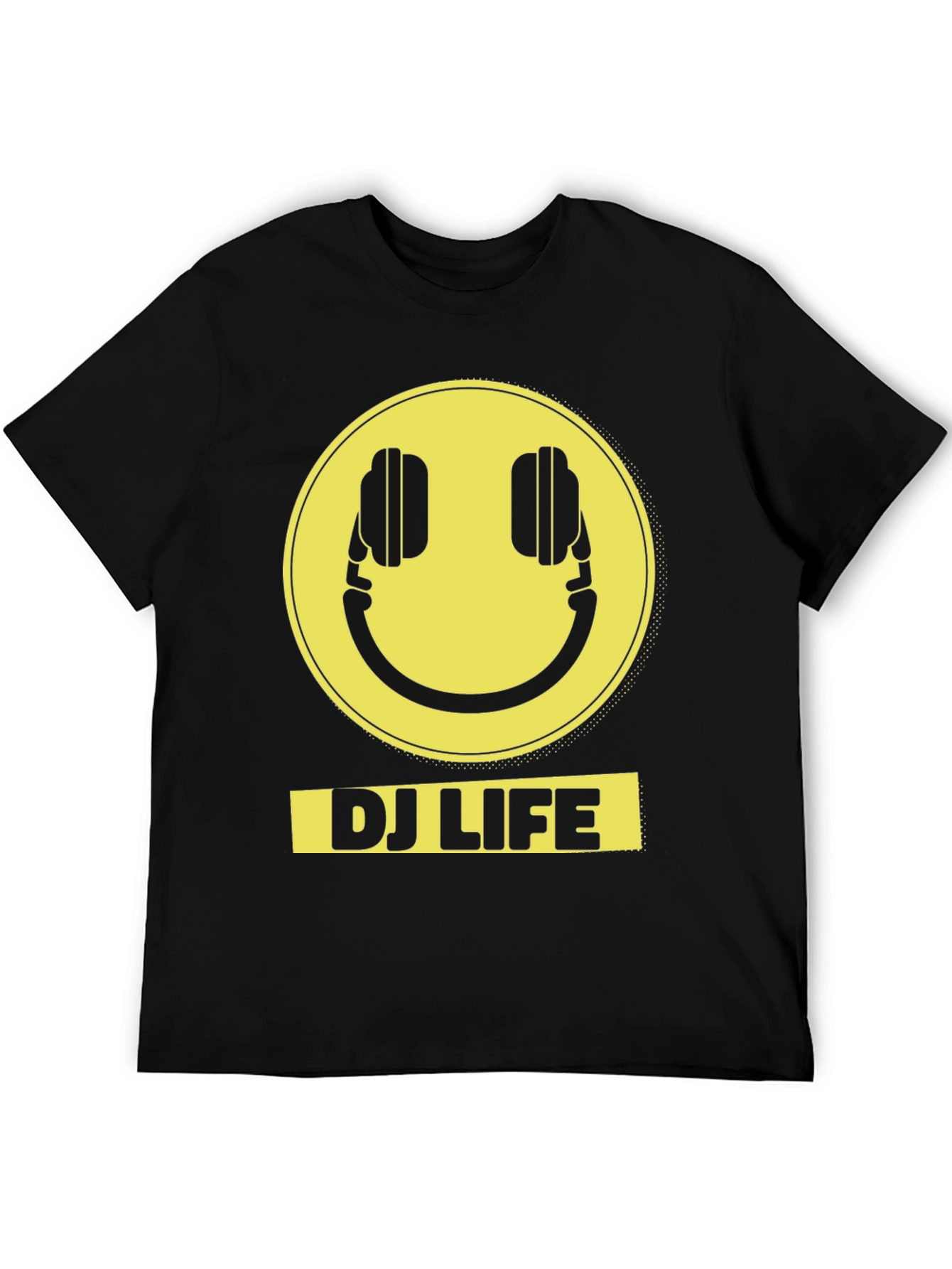 DJ Life Smiley Face Headphones T-Shirt