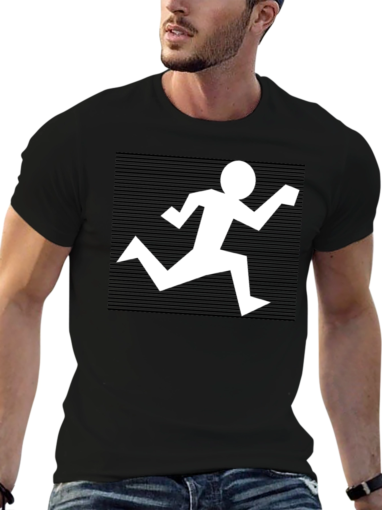 Retro Runner Black T-Shirt