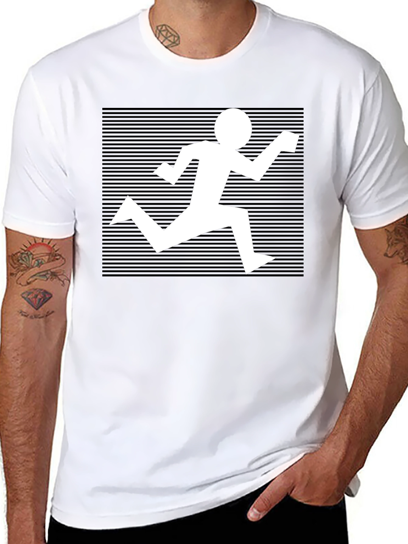 Retro Runner Black T-Shirt