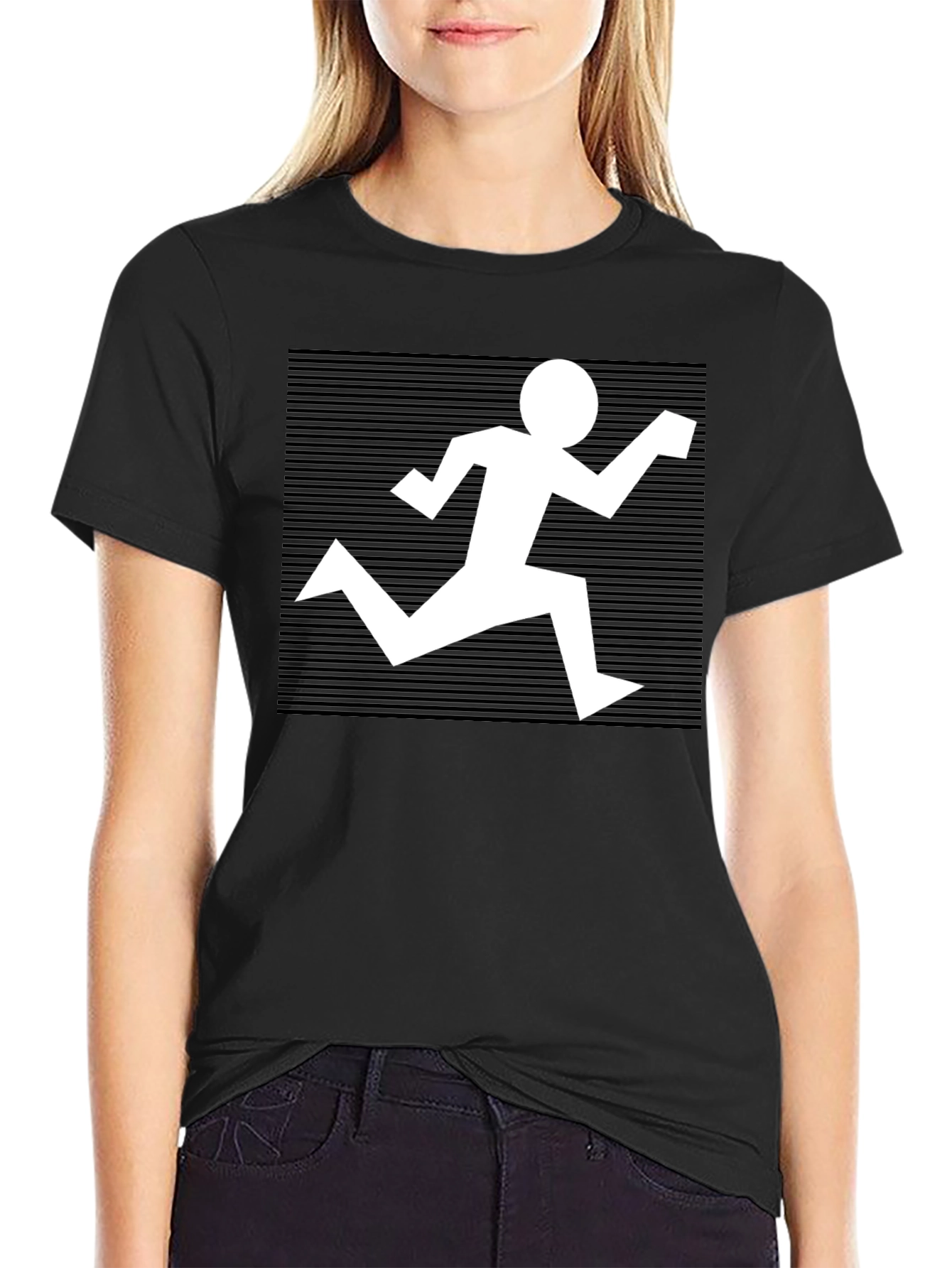 Retro Runner Black T-Shirt