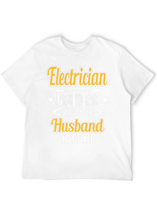 Electrician Husband Funny T-Shirt