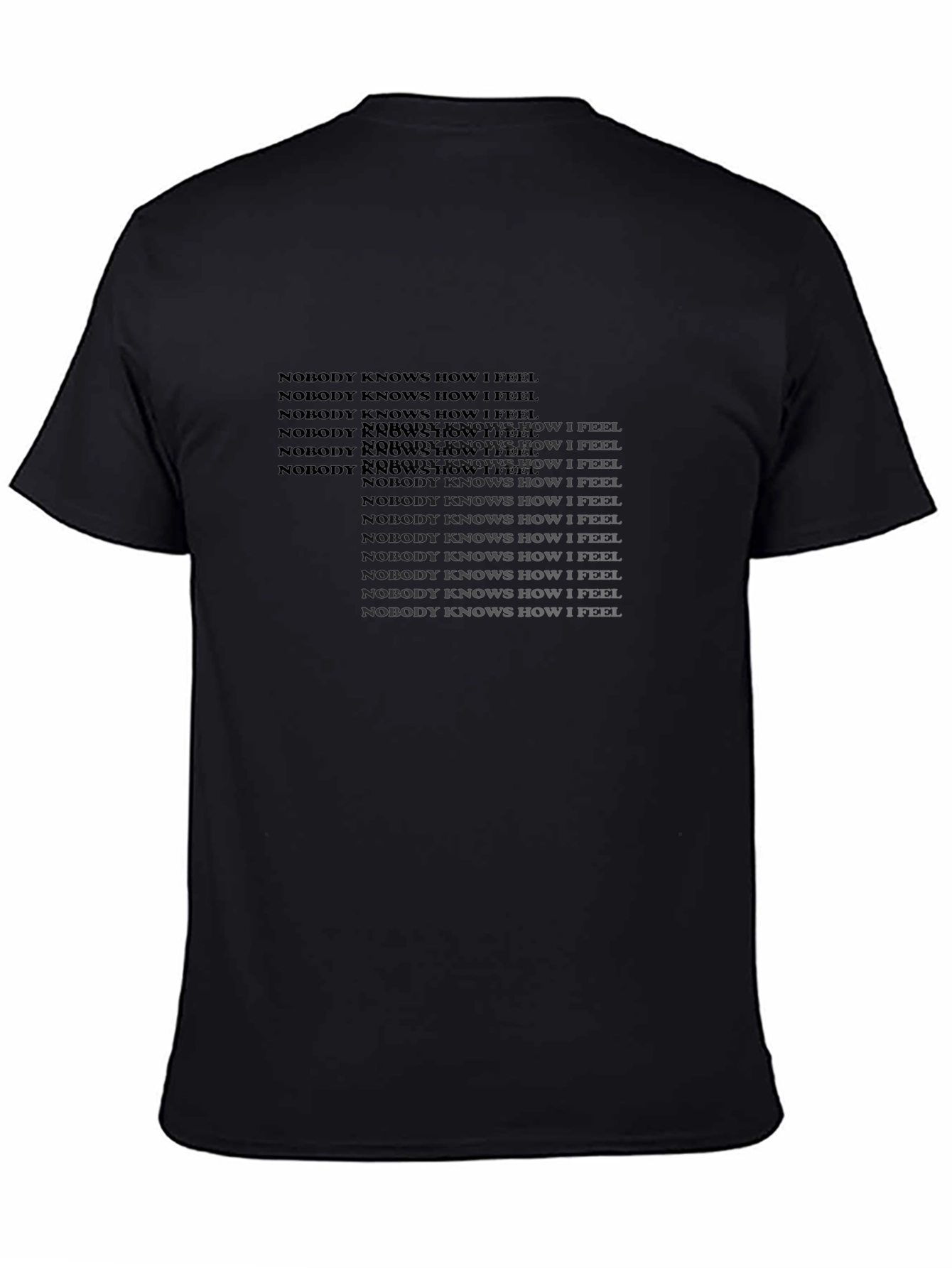 Nobody Knows How I Feel Graphic Tee - Black