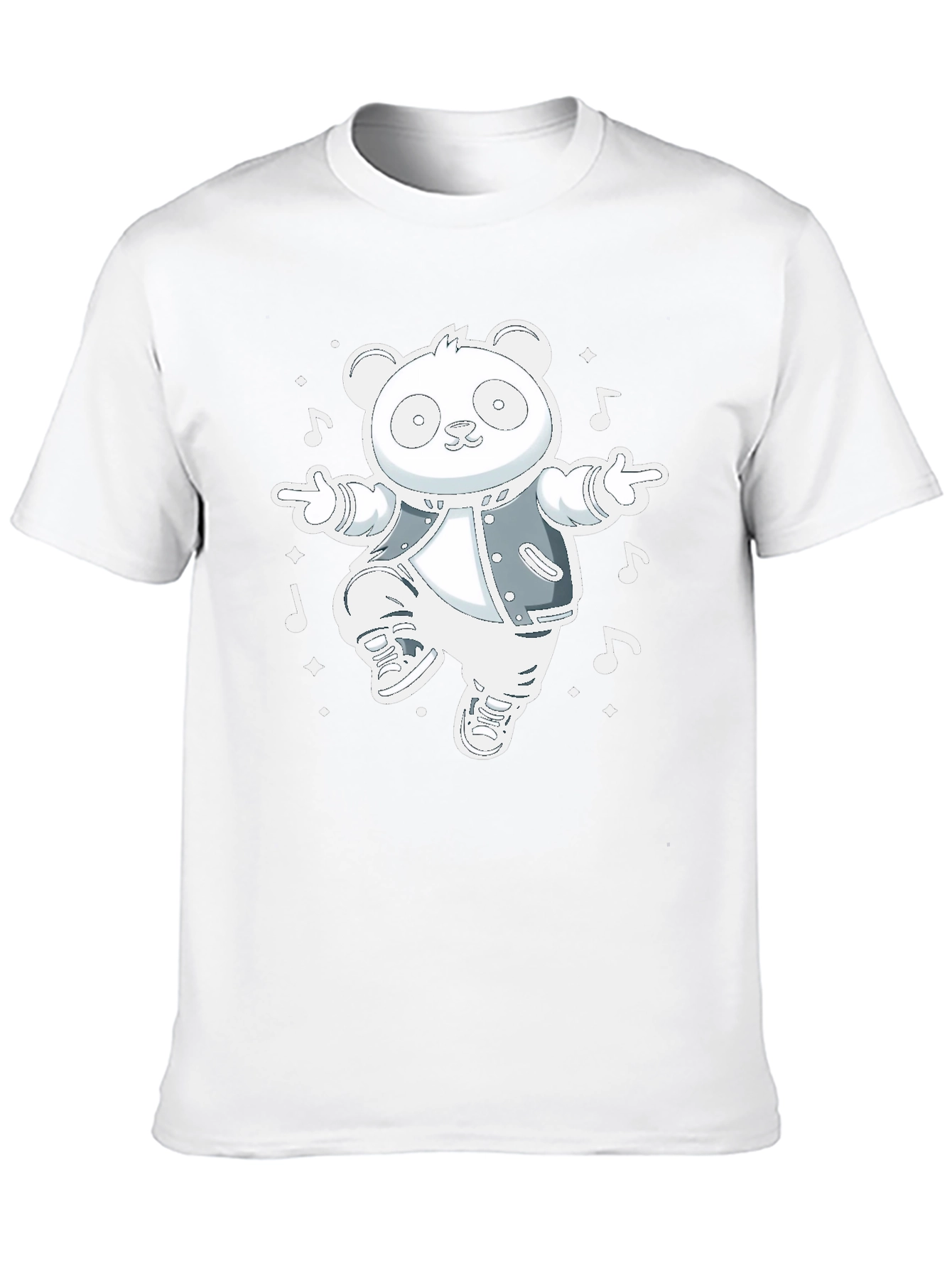 Dancing Panda Graphic Tee - Stylish Black Cotton T-Shirt