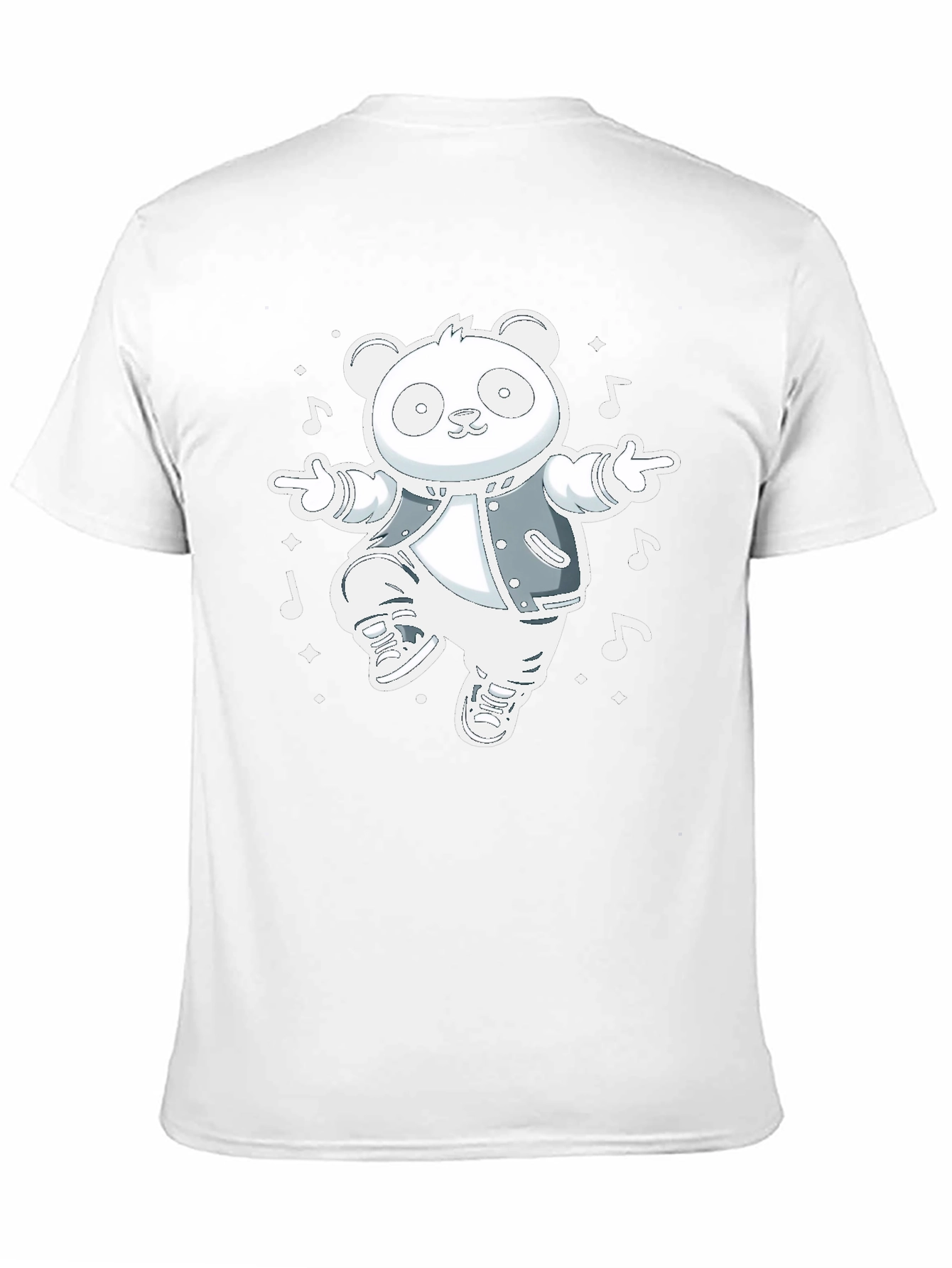 Dancing Panda Graphic Tee - Stylish Black Cotton T-Shirt