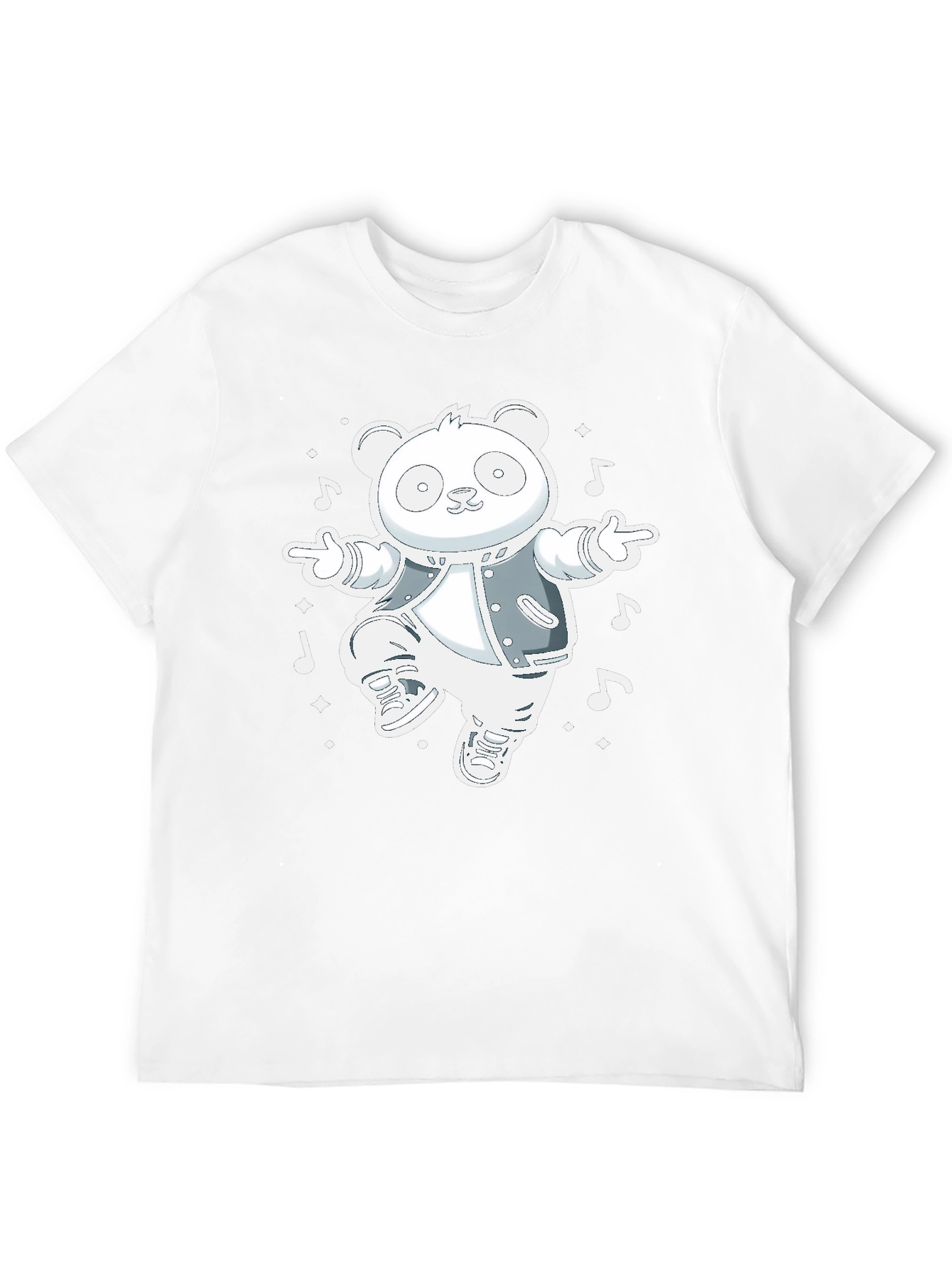 Dancing Panda Graphic Tee - Stylish Black Cotton T-Shirt