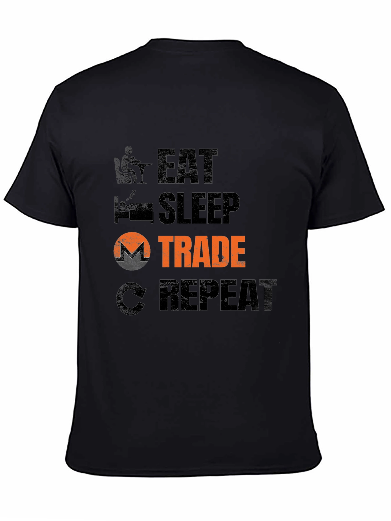 Eat Sleep Trade Repeat Graphic Tee - Black