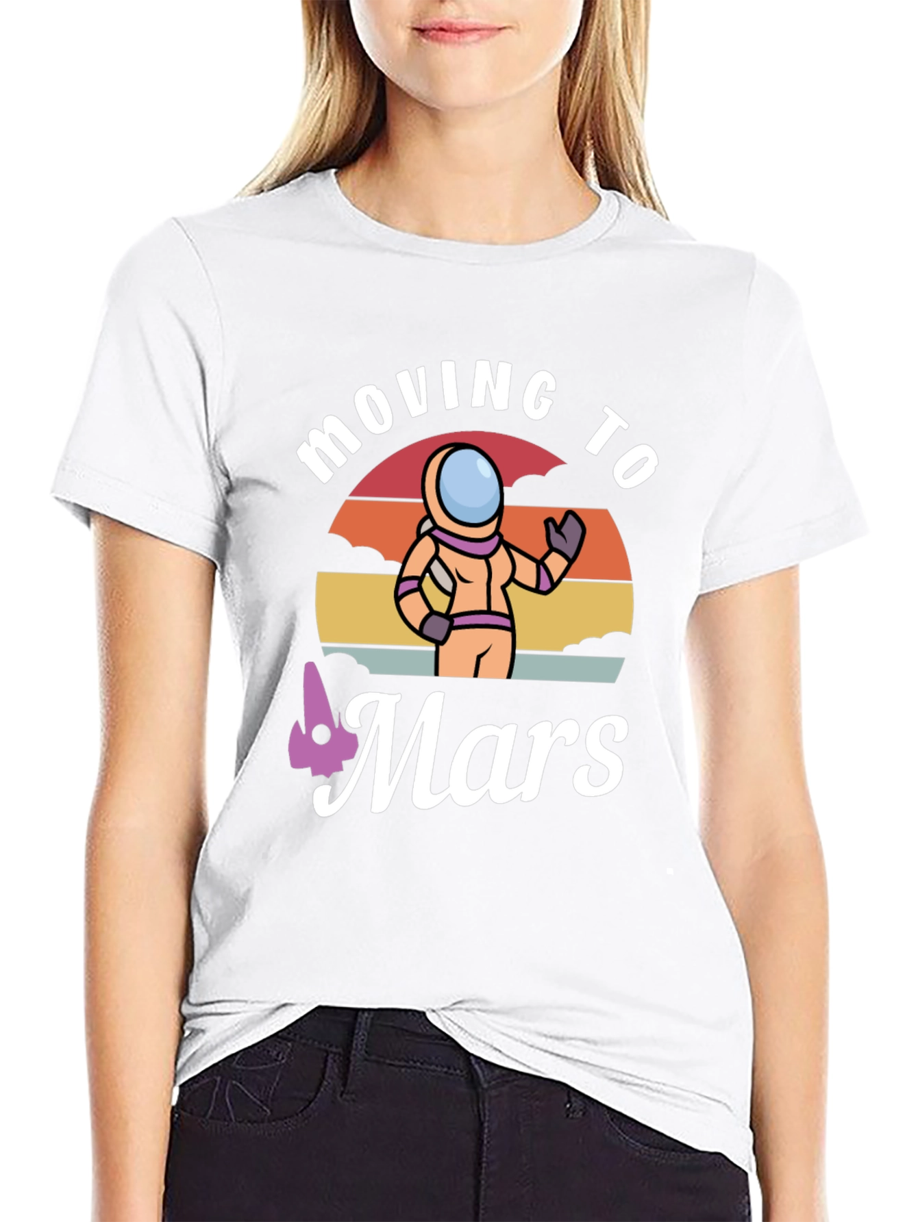 Moving to Mars T-Shirt - Astronaut Graphic Tee
