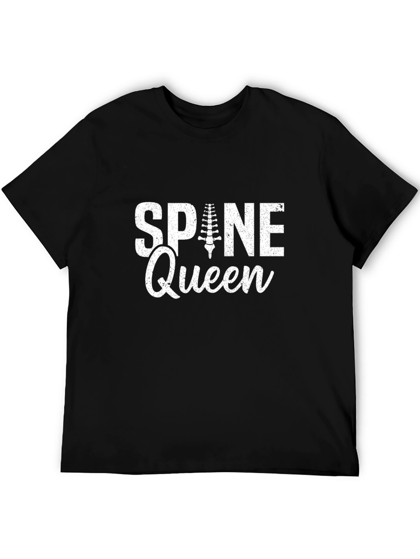 Spine Queen Graphic Tee - Black Cotton T-Shirt