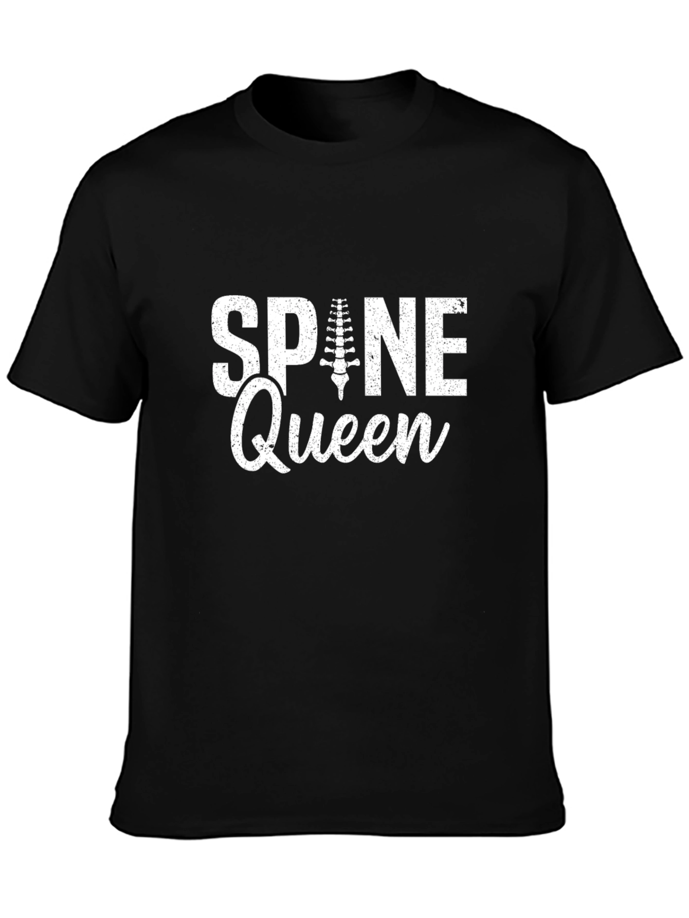 Spine Queen Graphic Tee - Black Cotton T-Shirt