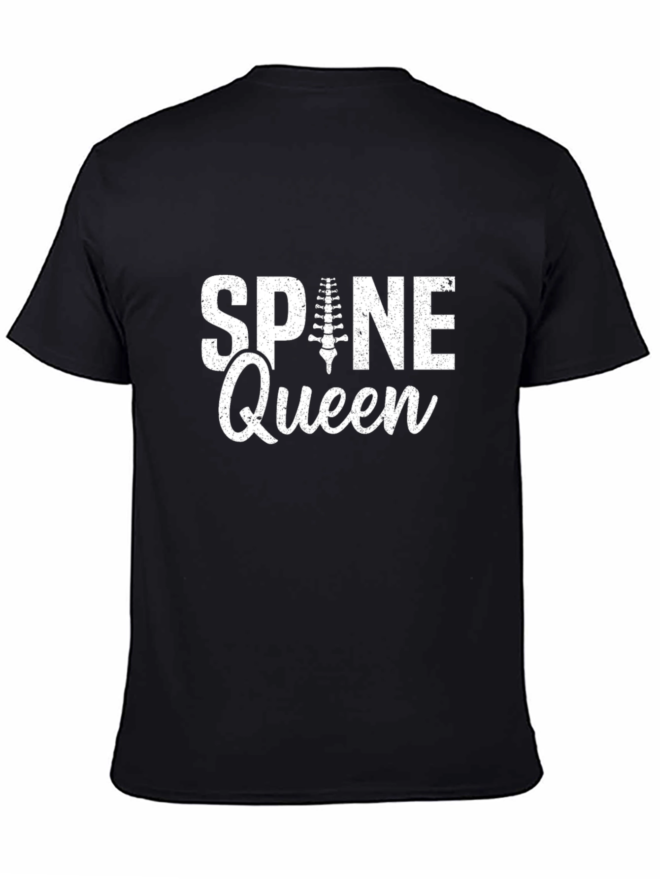 Spine Queen Graphic Tee - Black Cotton T-Shirt