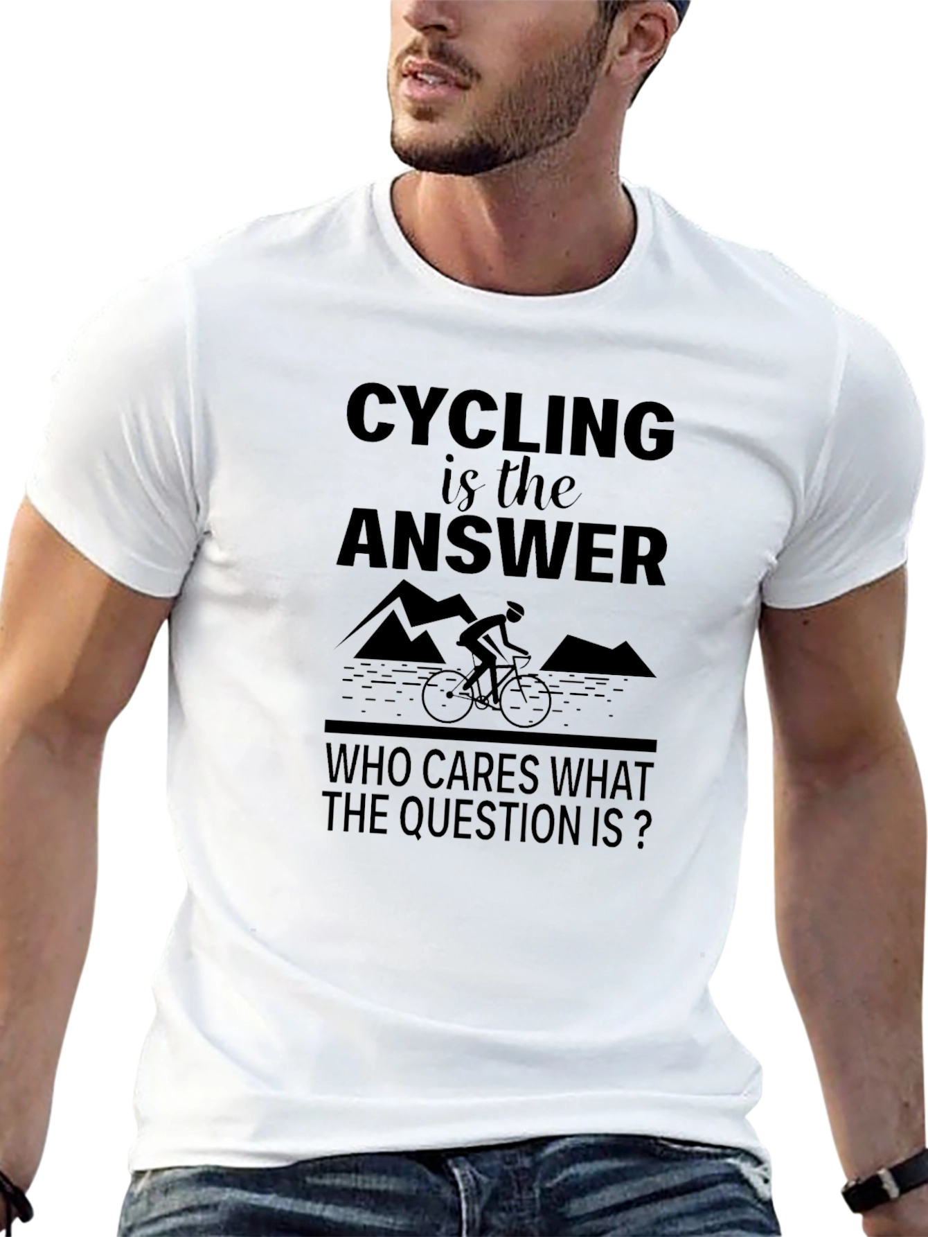 Cycling is the Answer Graphic T-Shirt
