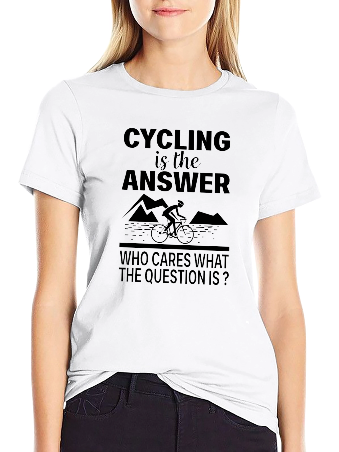 Cycling is the Answer Graphic T-Shirt