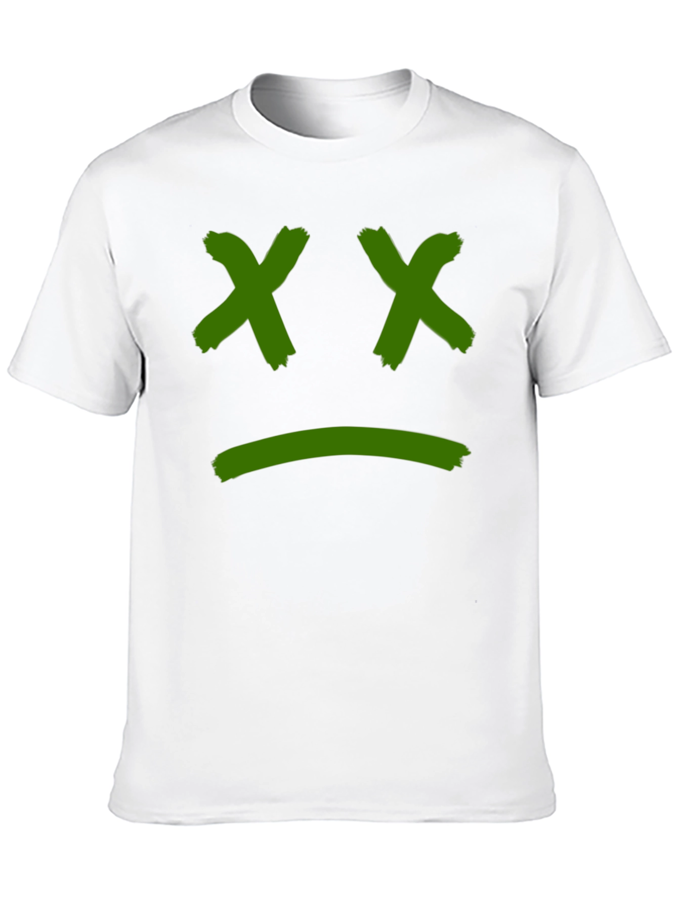 Sad Face Graphic Tee - Black Cotton T-Shirt