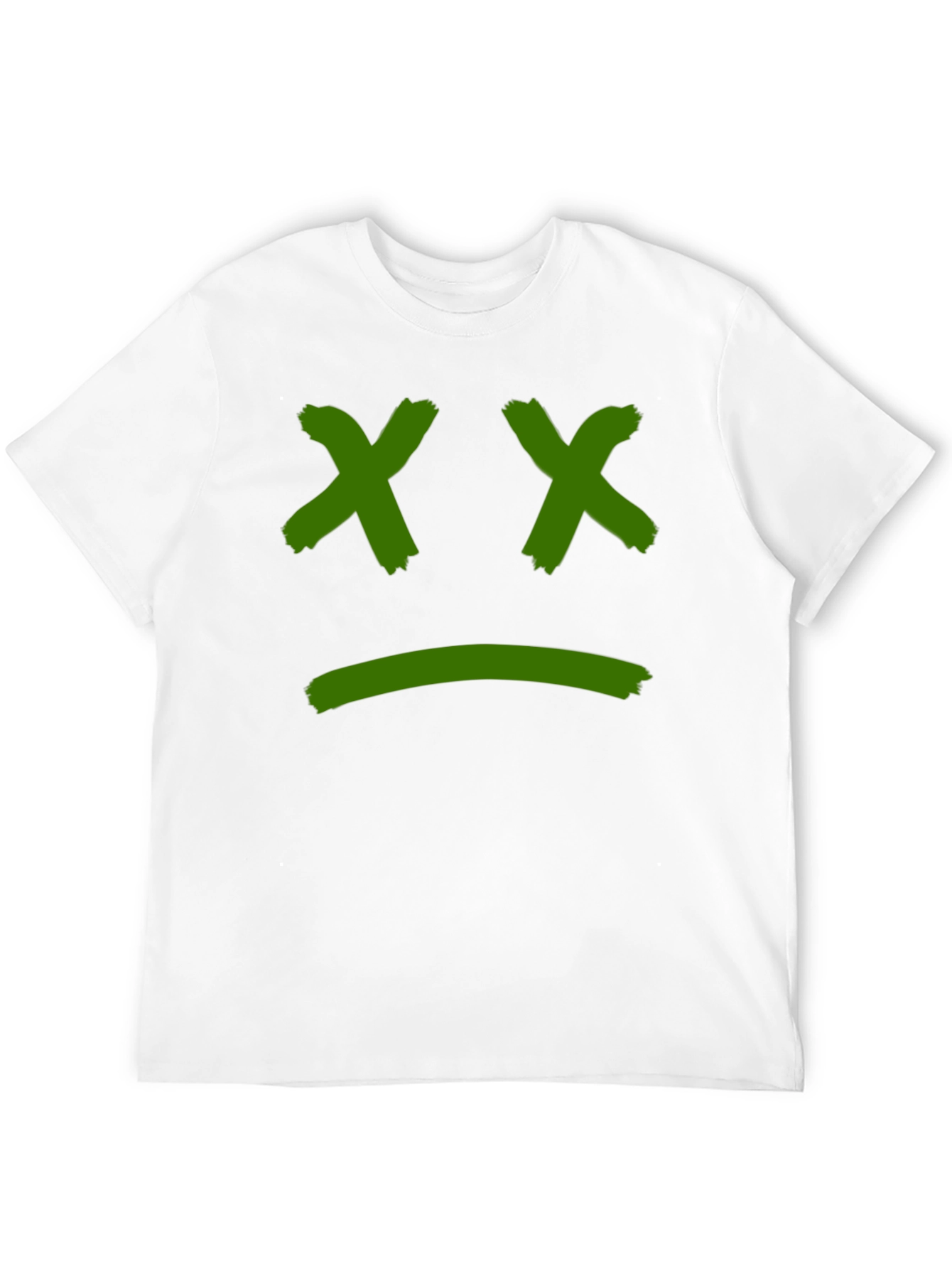 Sad Face Graphic Tee - Black Cotton T-Shirt