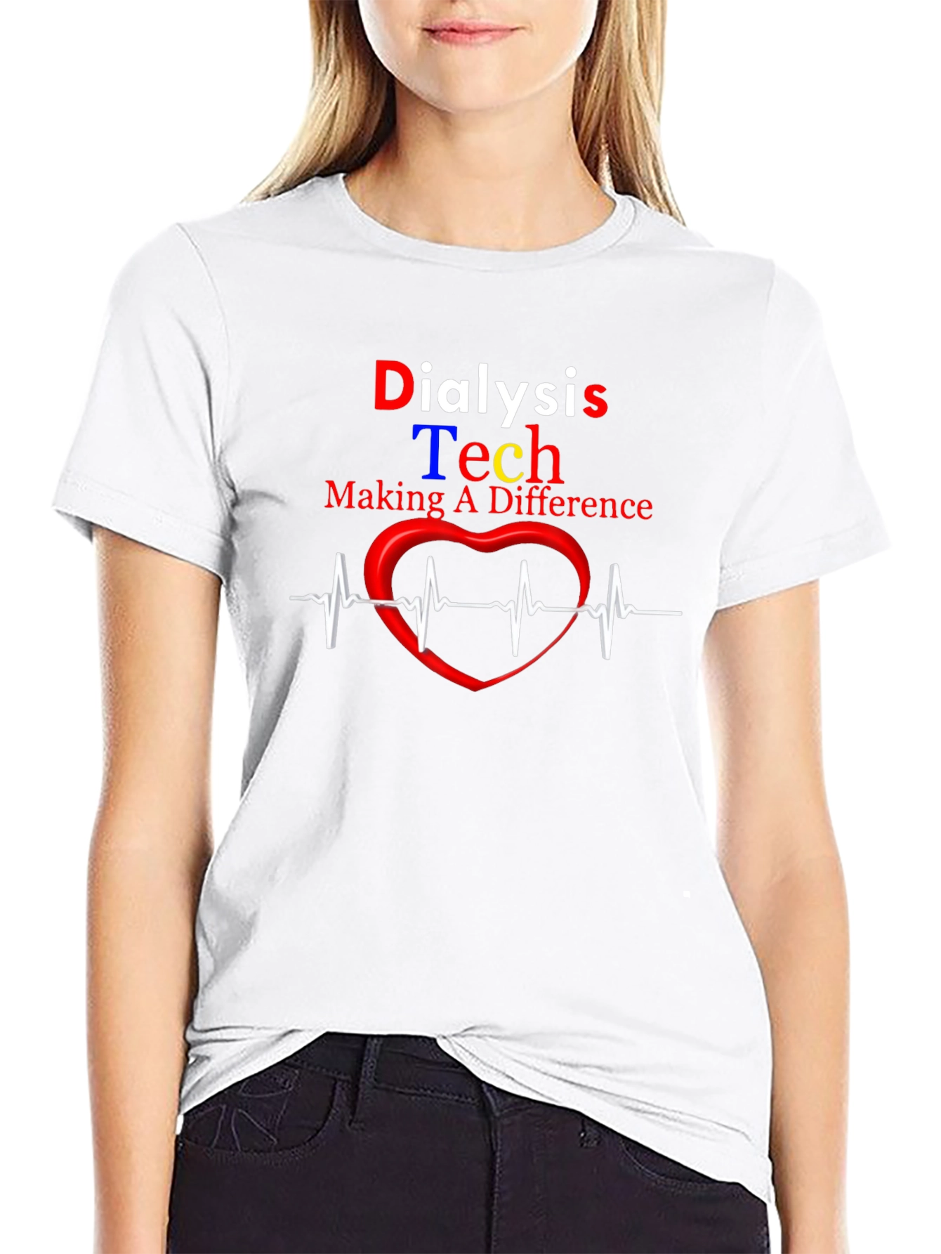 Dialysis Tech Heartbeat T-Shirt - Making a Difference