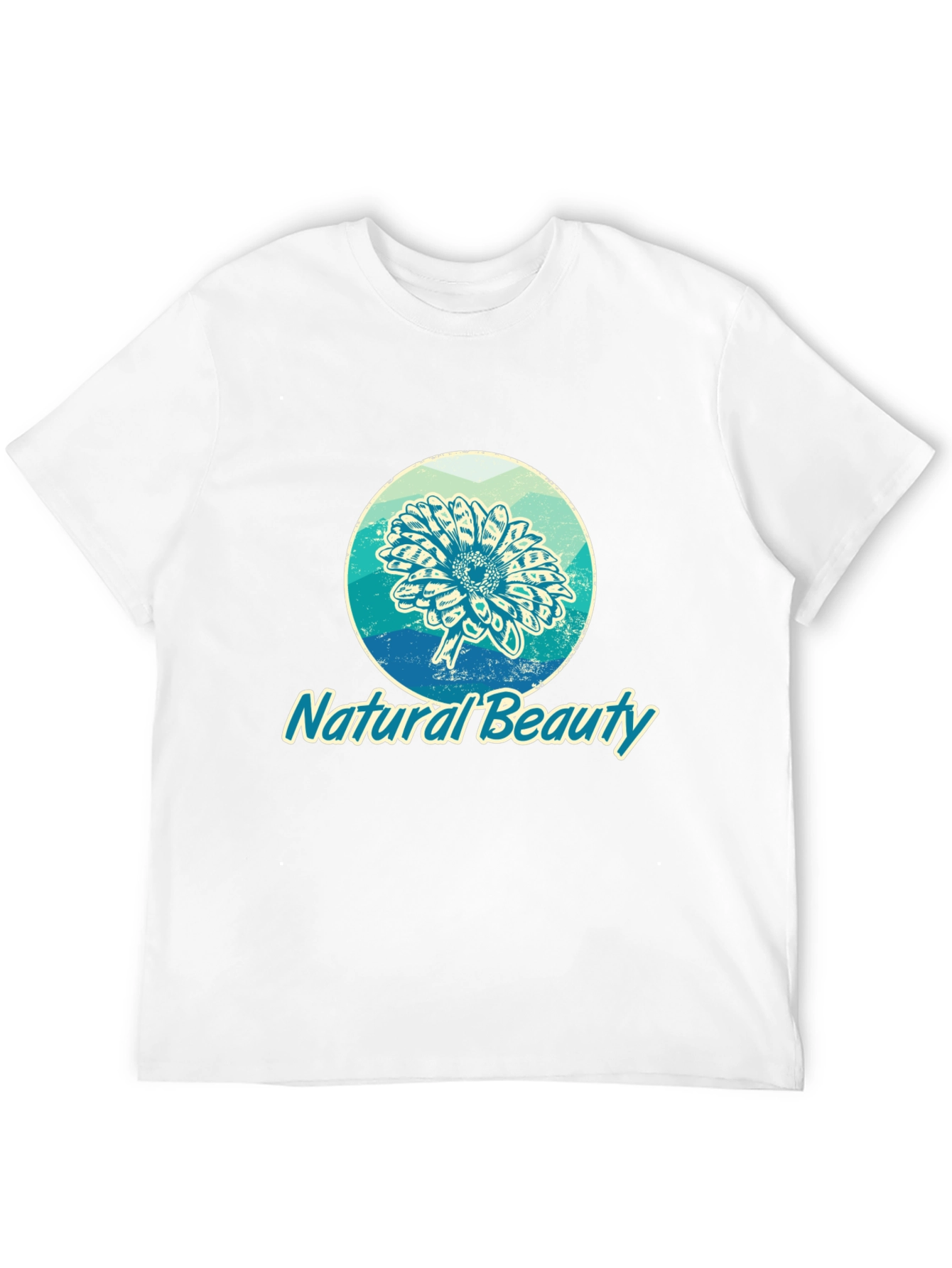 Natural Beauty Graphic Print Black T-Shirt