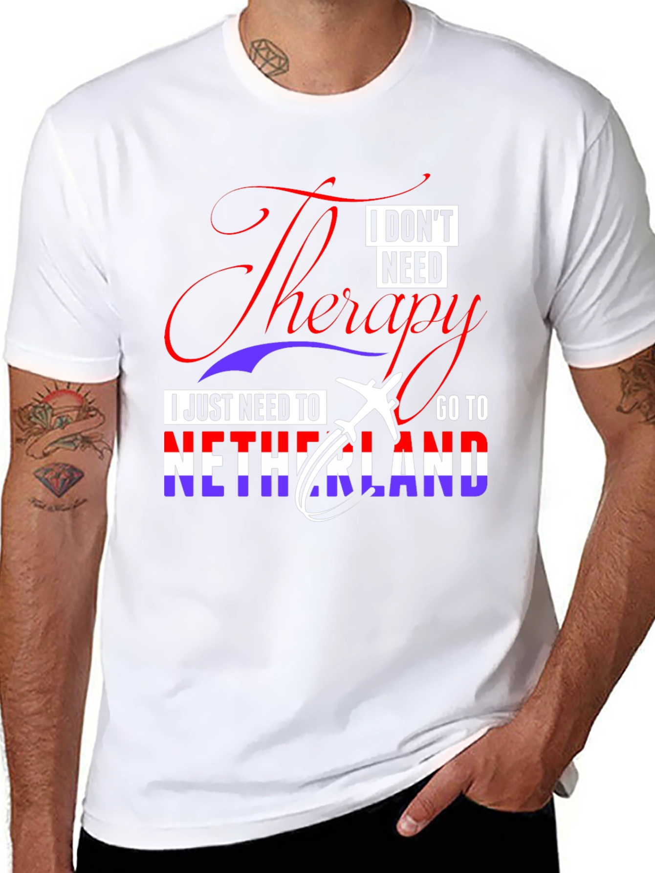 Netherlands Travel Therapy Graphic T-Shirt