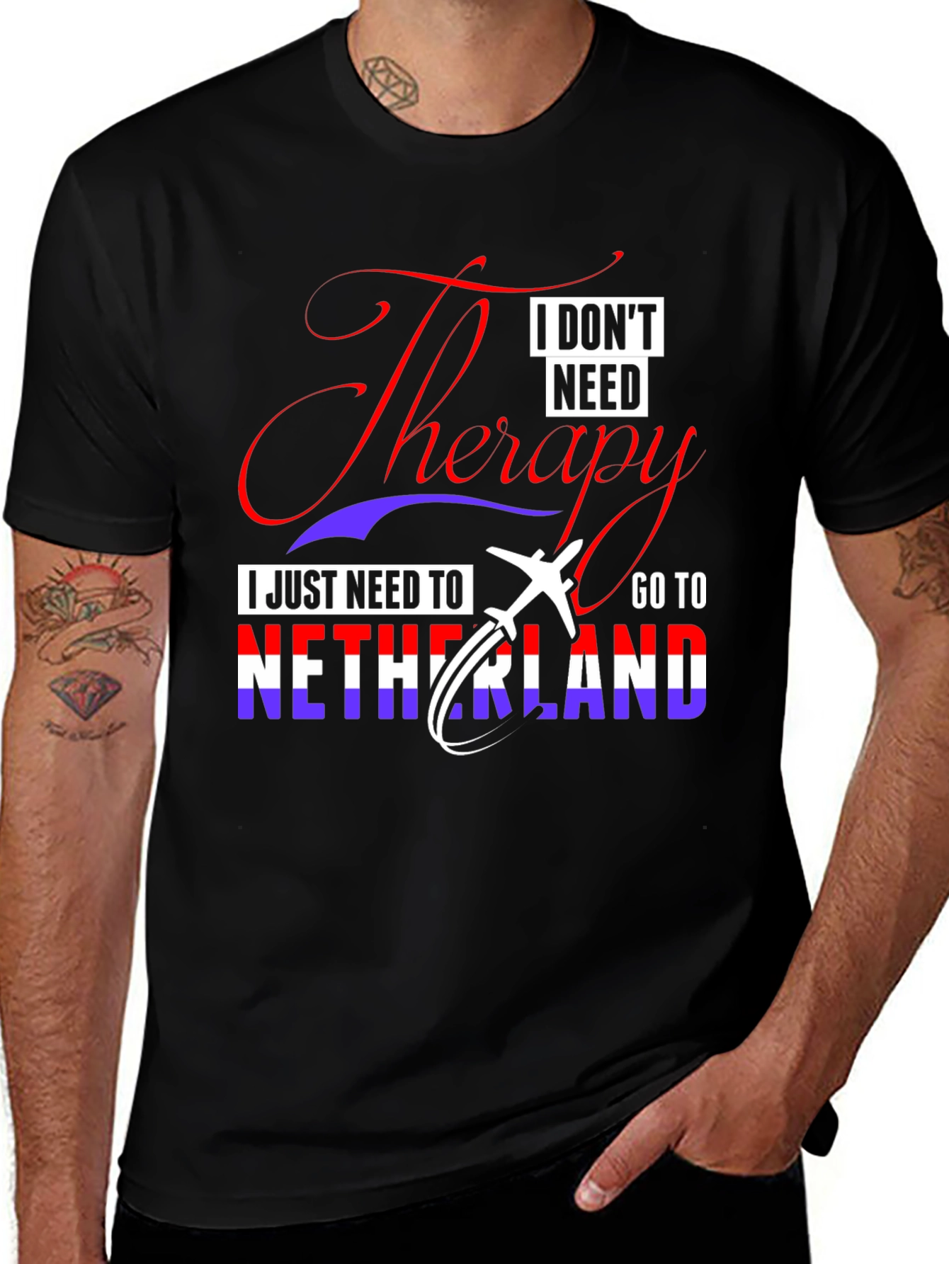 Netherlands Travel Therapy Graphic T-Shirt