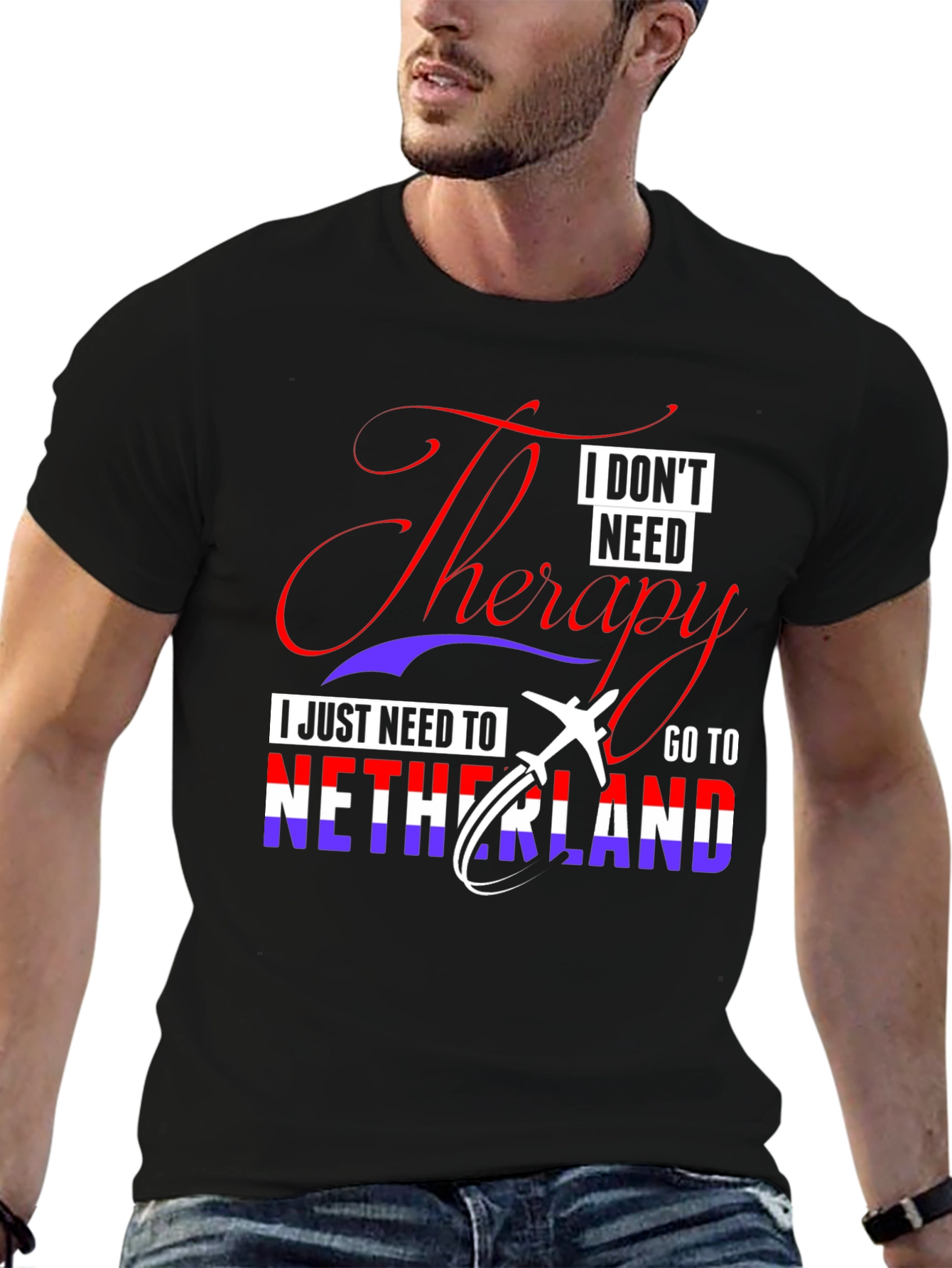 Netherlands Travel Therapy Graphic T-Shirt