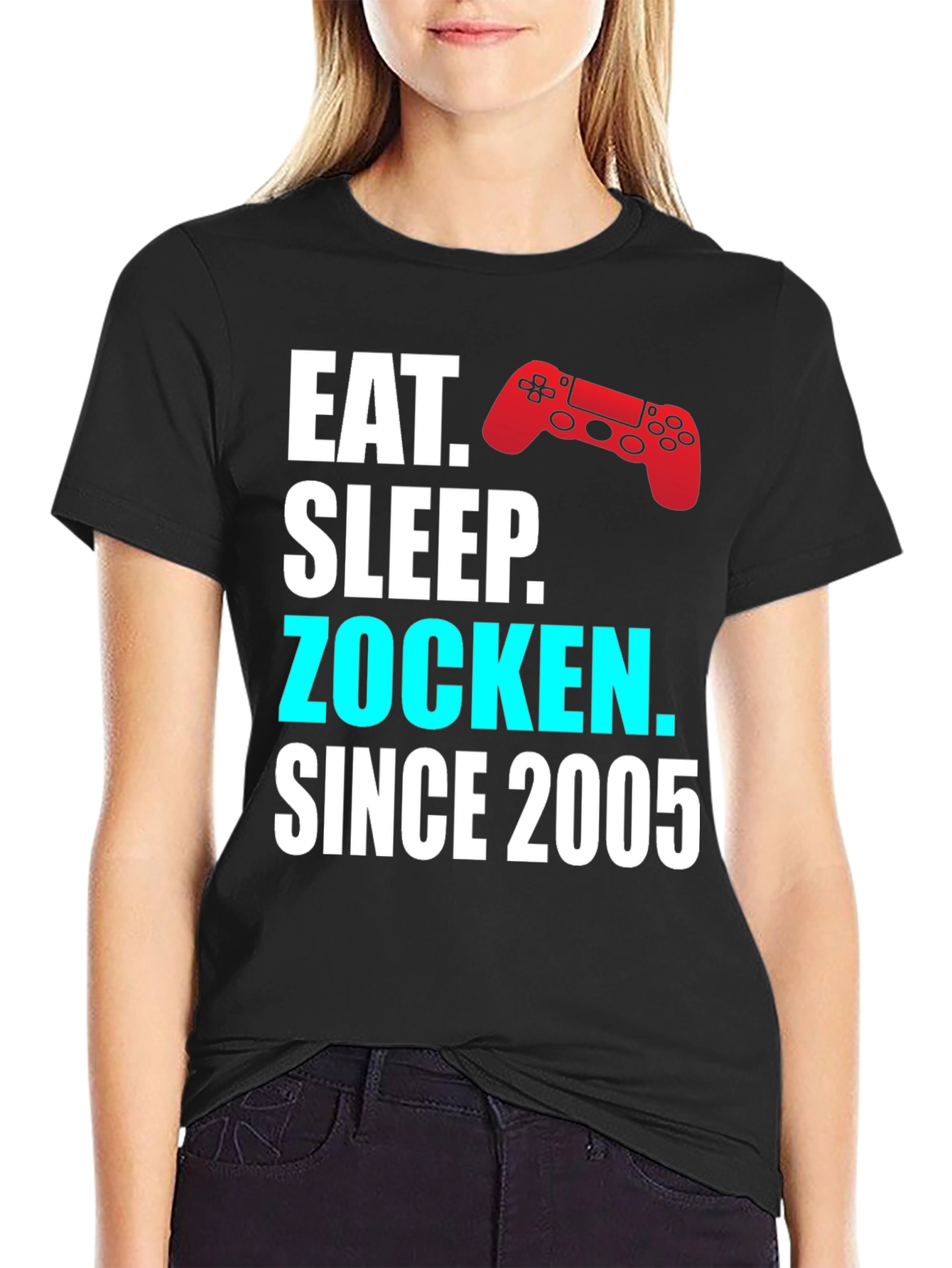 Eat Sleep Zocken Since 2005 Gamer T-Shirt