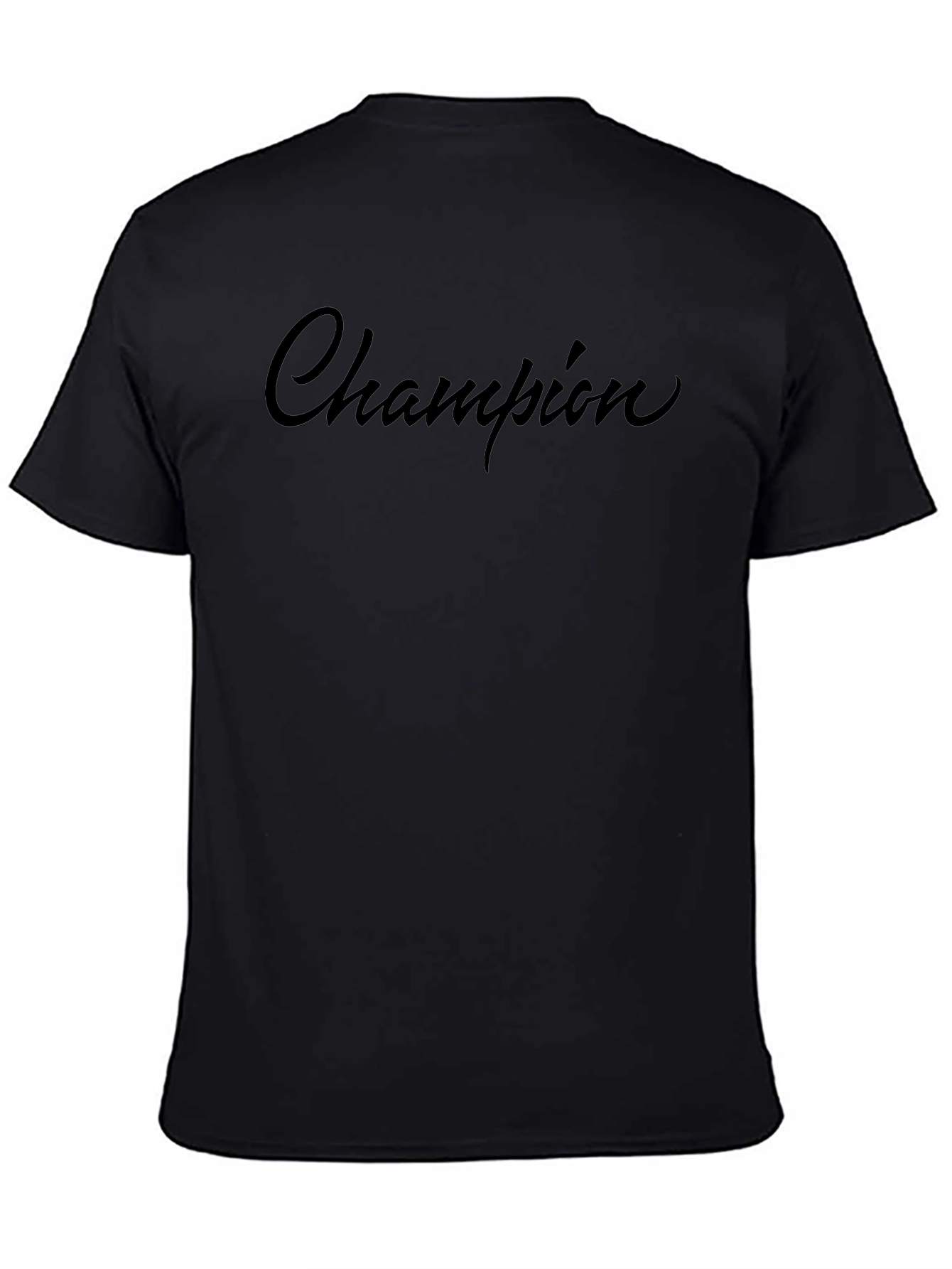 Champion Script Black T-Shirt