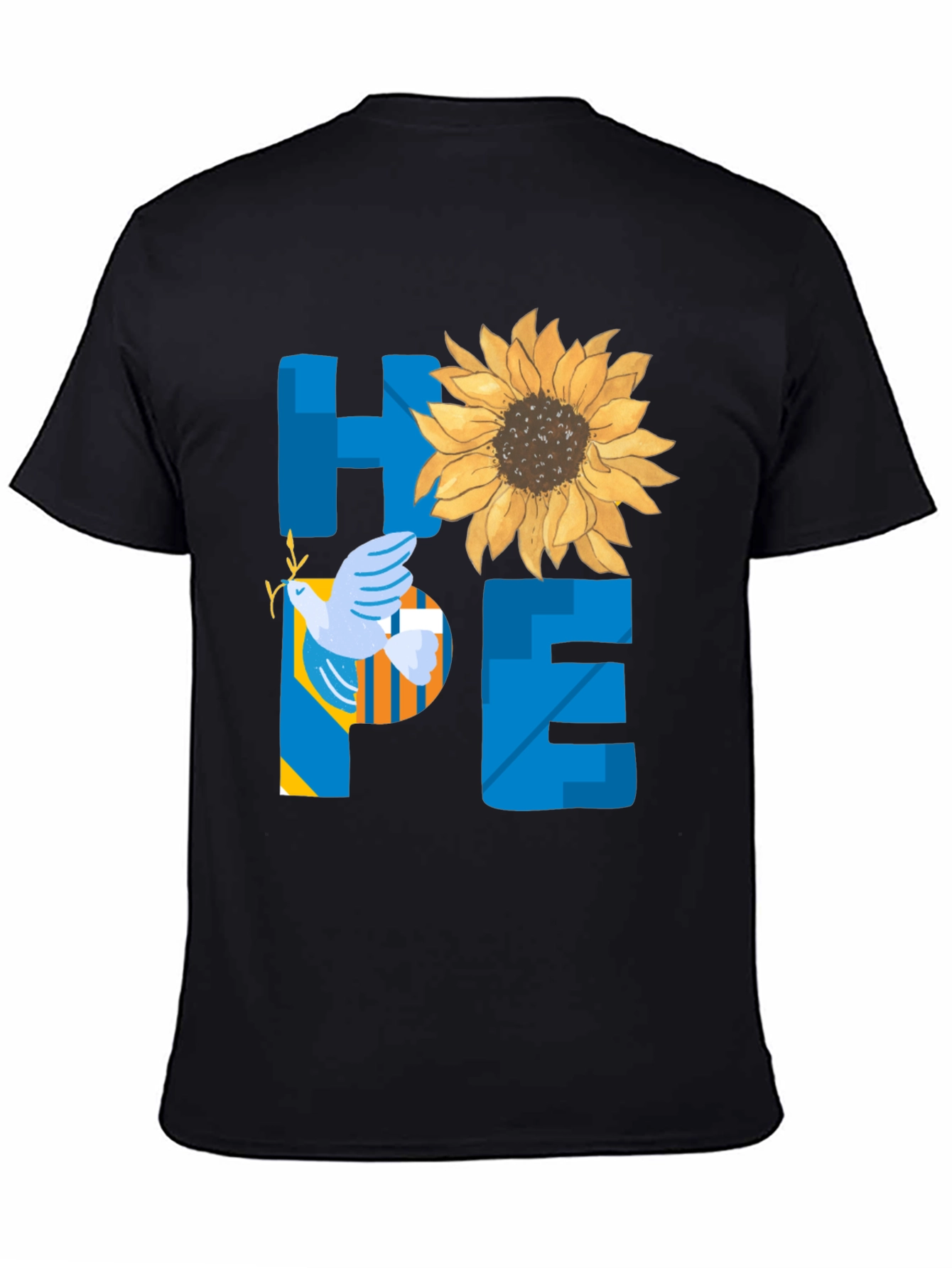 Hope Ukraine T-Shirt Sunflower Peace Dove