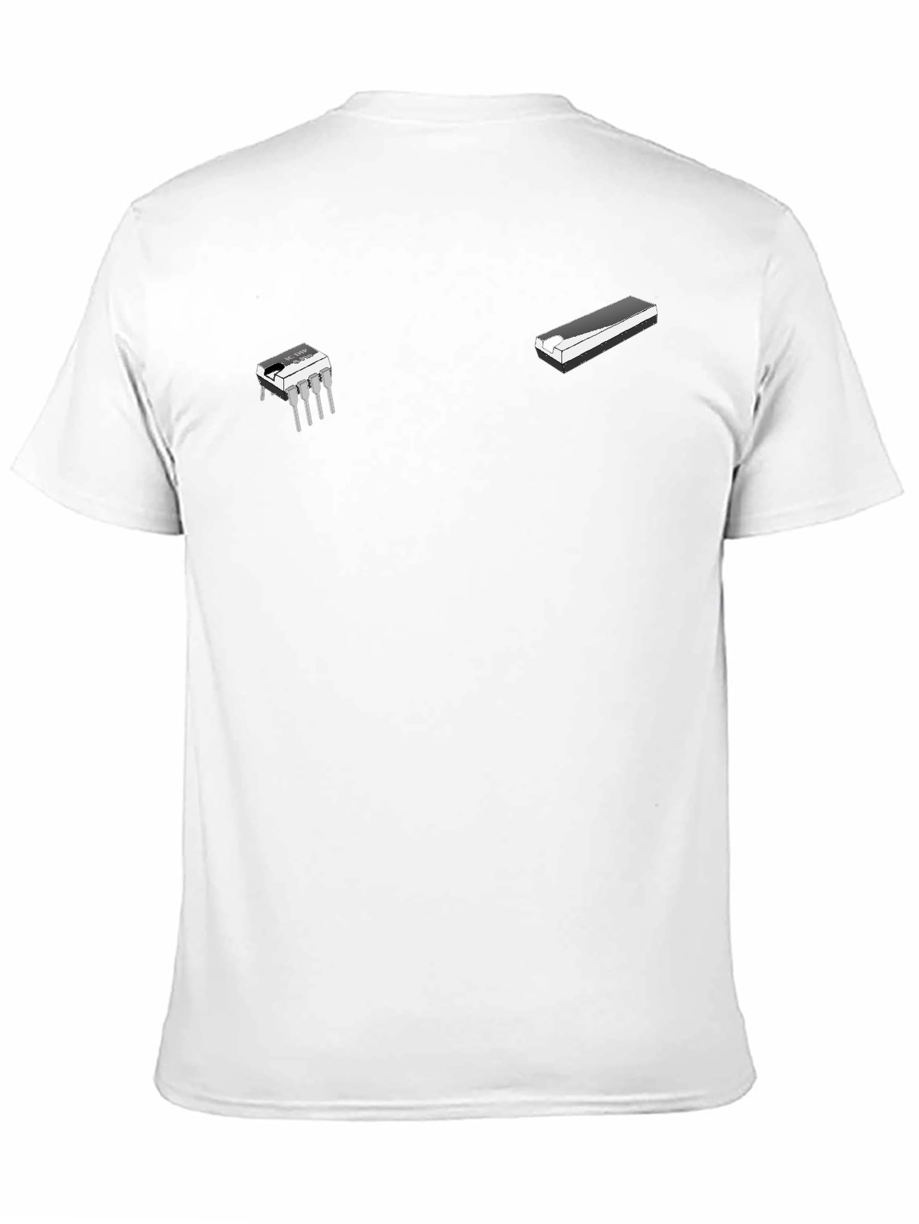 Novelty Black T-Shirt with Instrument Graphics
