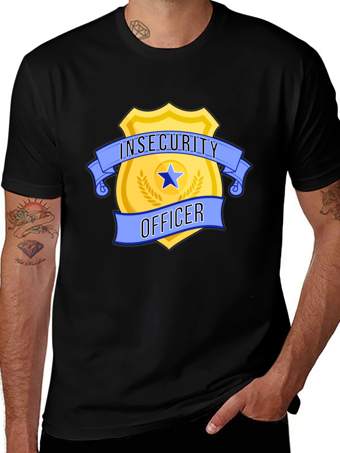 Insecurity Officer T-Shirt - Funny Badge Design