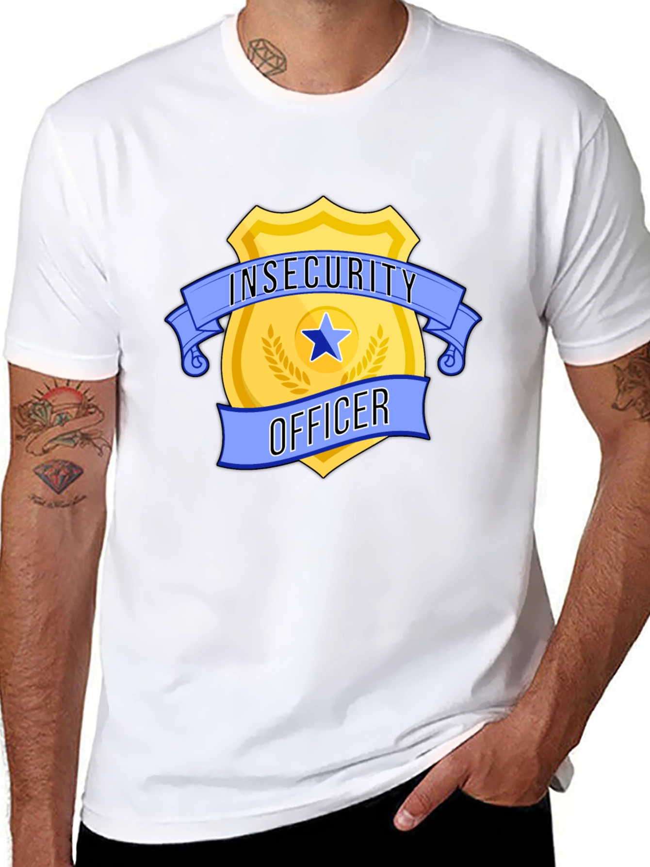 Insecurity Officer T-Shirt - Funny Badge Design