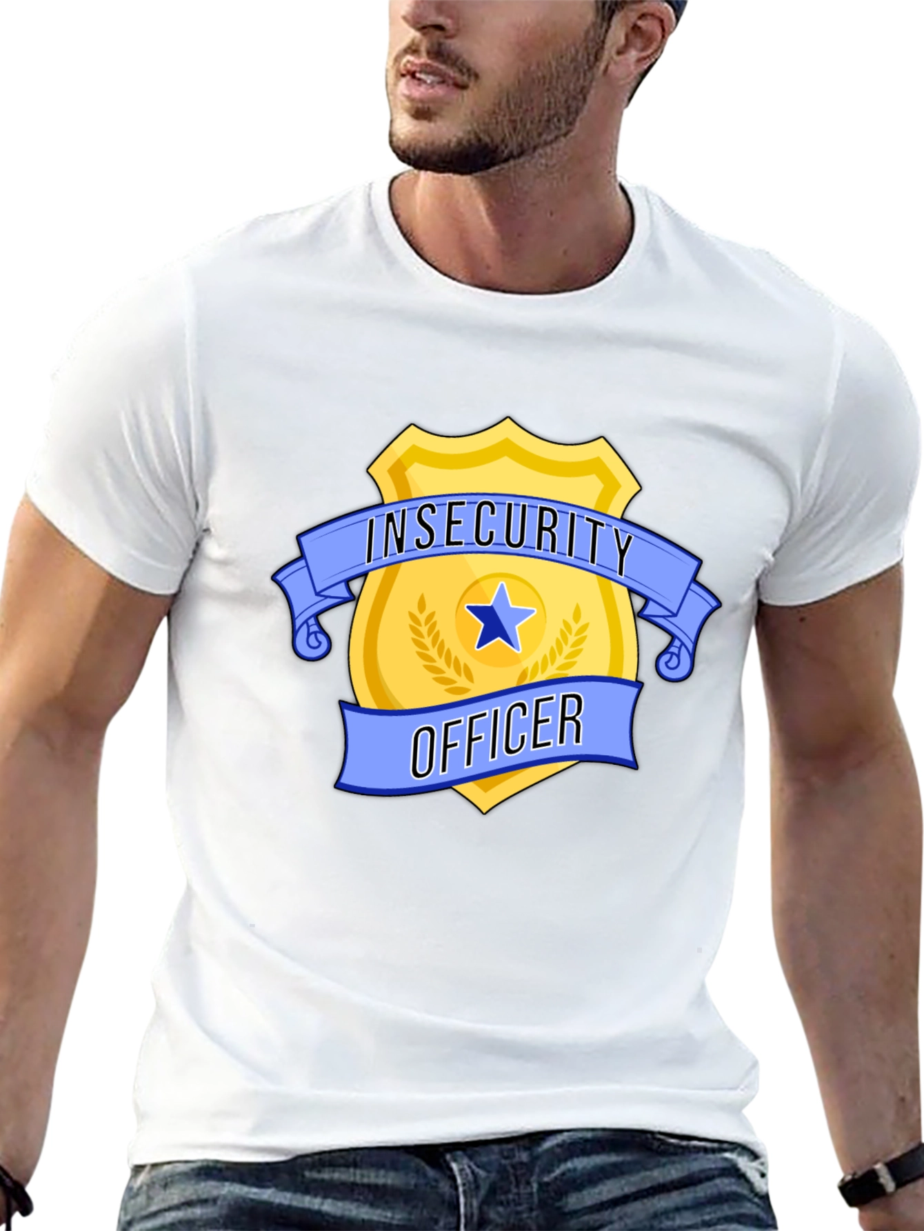 Insecurity Officer T-Shirt - Funny Badge Design