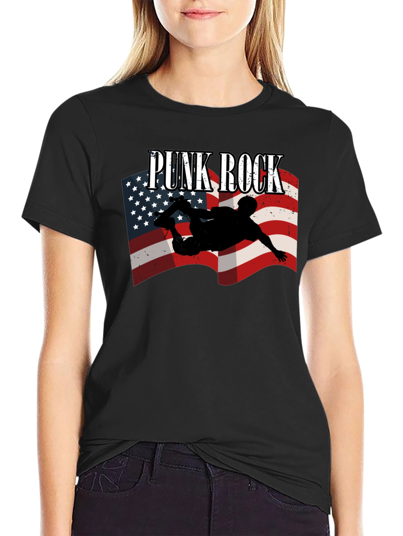 Punk Rock USA Flag T-Shirt