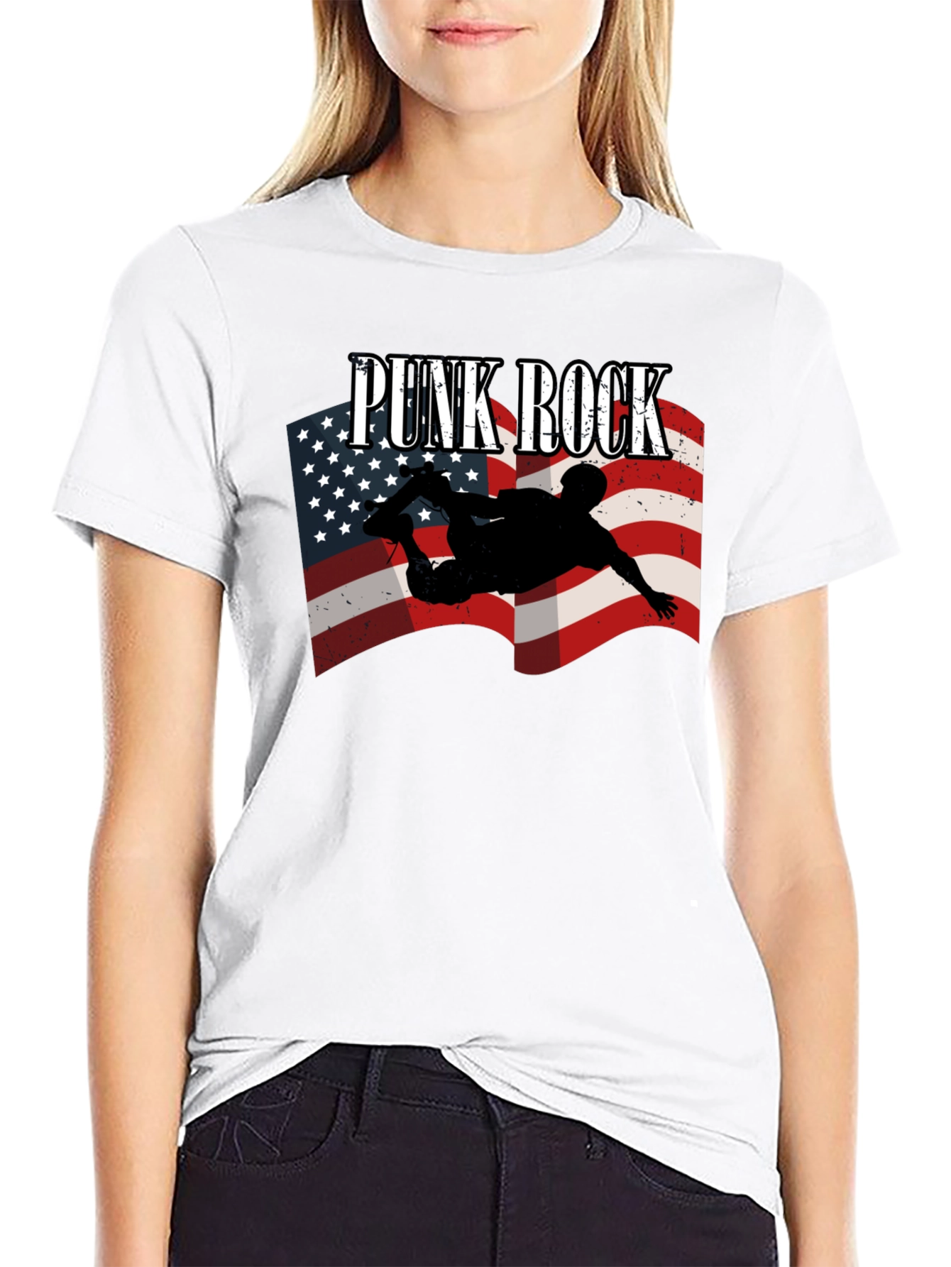 Punk Rock USA Flag T-Shirt
